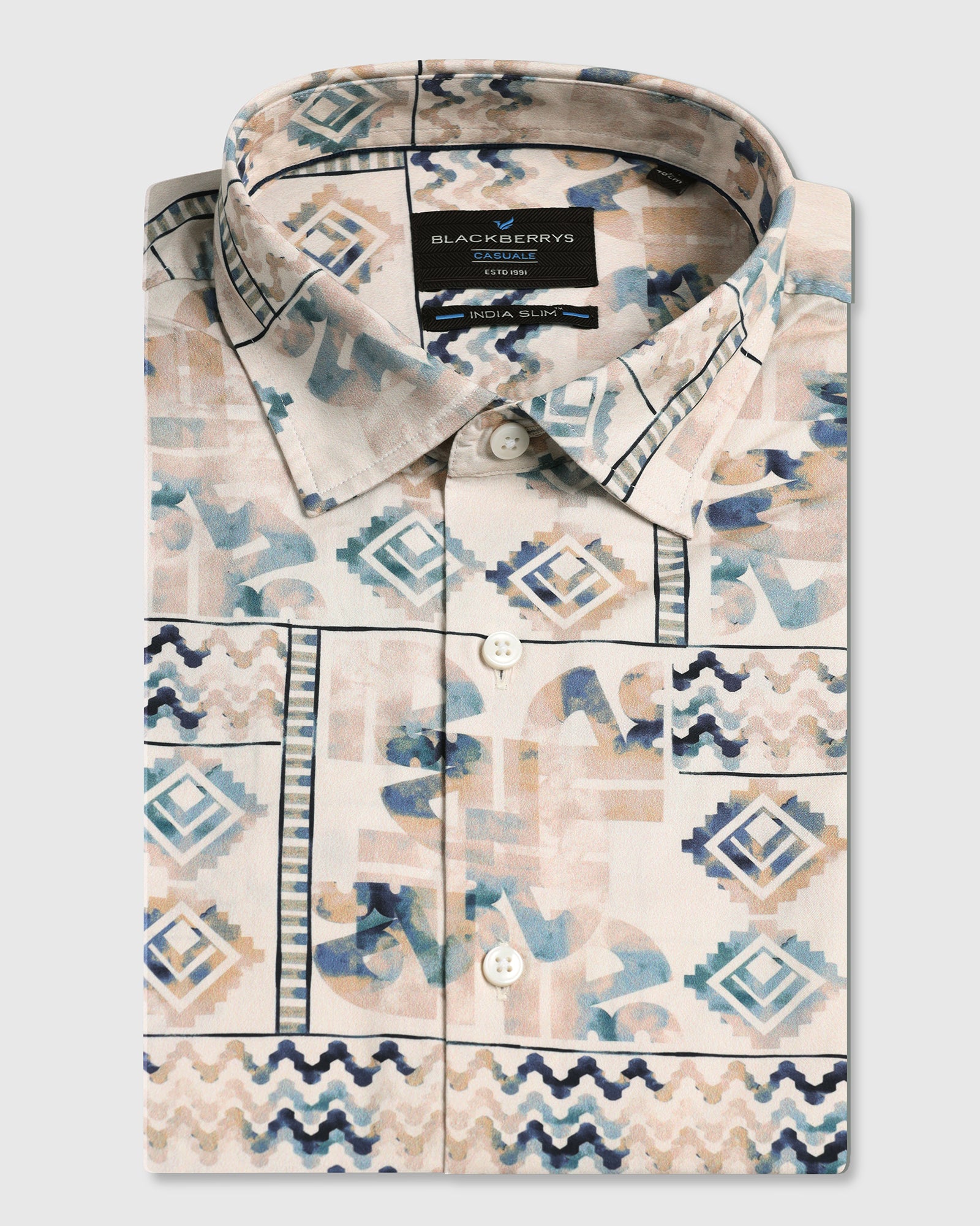 Beige Printed Shirt - Ryne