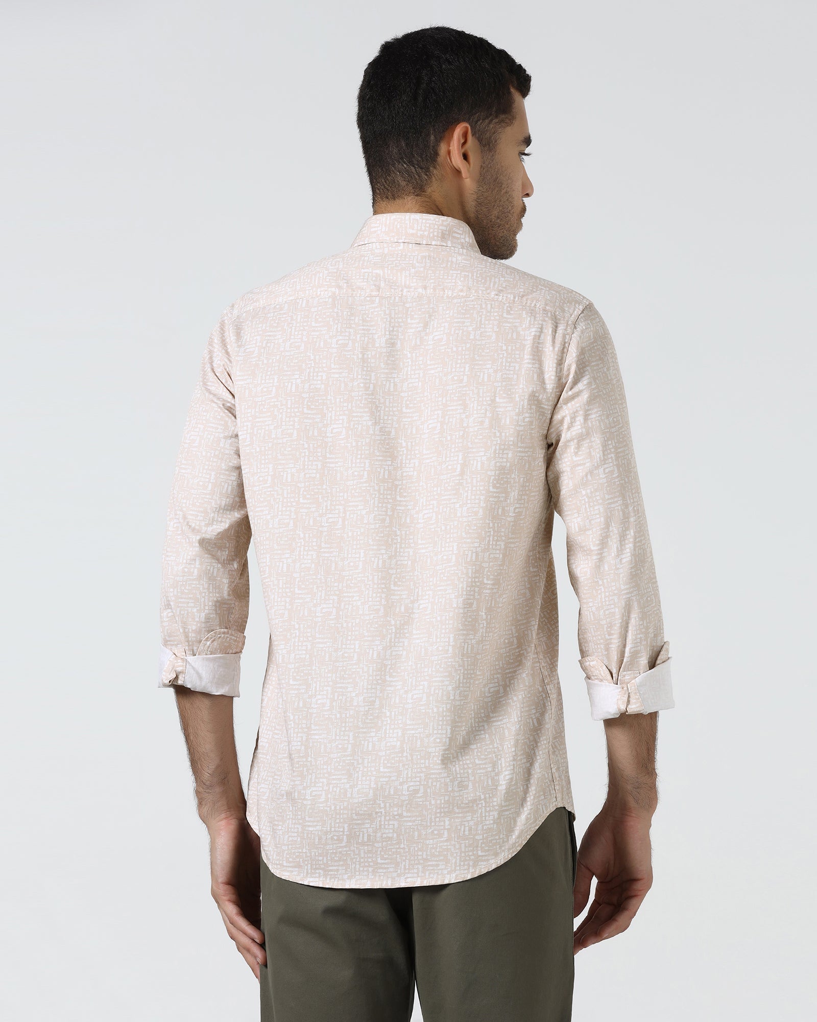 Beige Printed Shirt - Soju