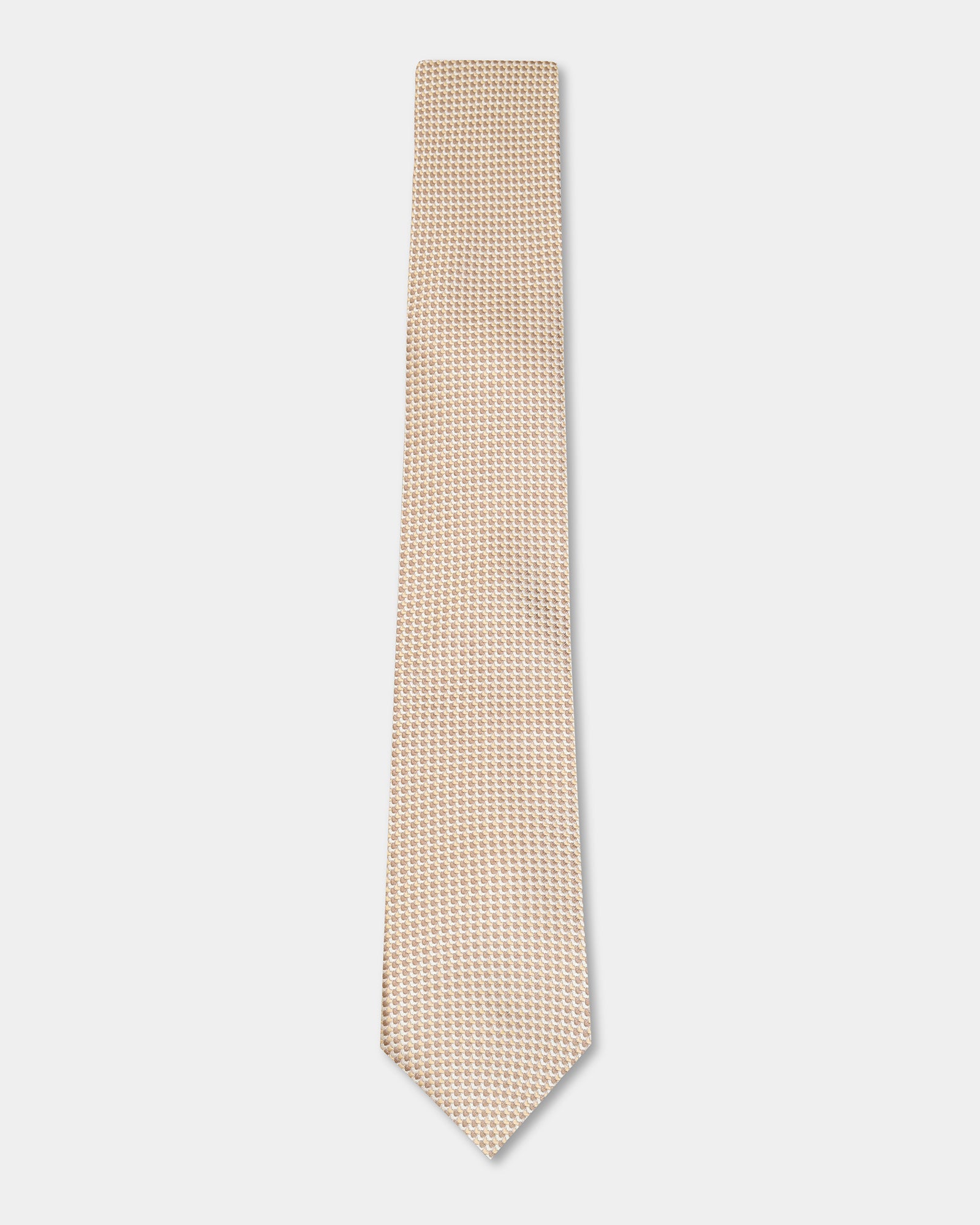 Beige Silk Jacquard Tie - Alba