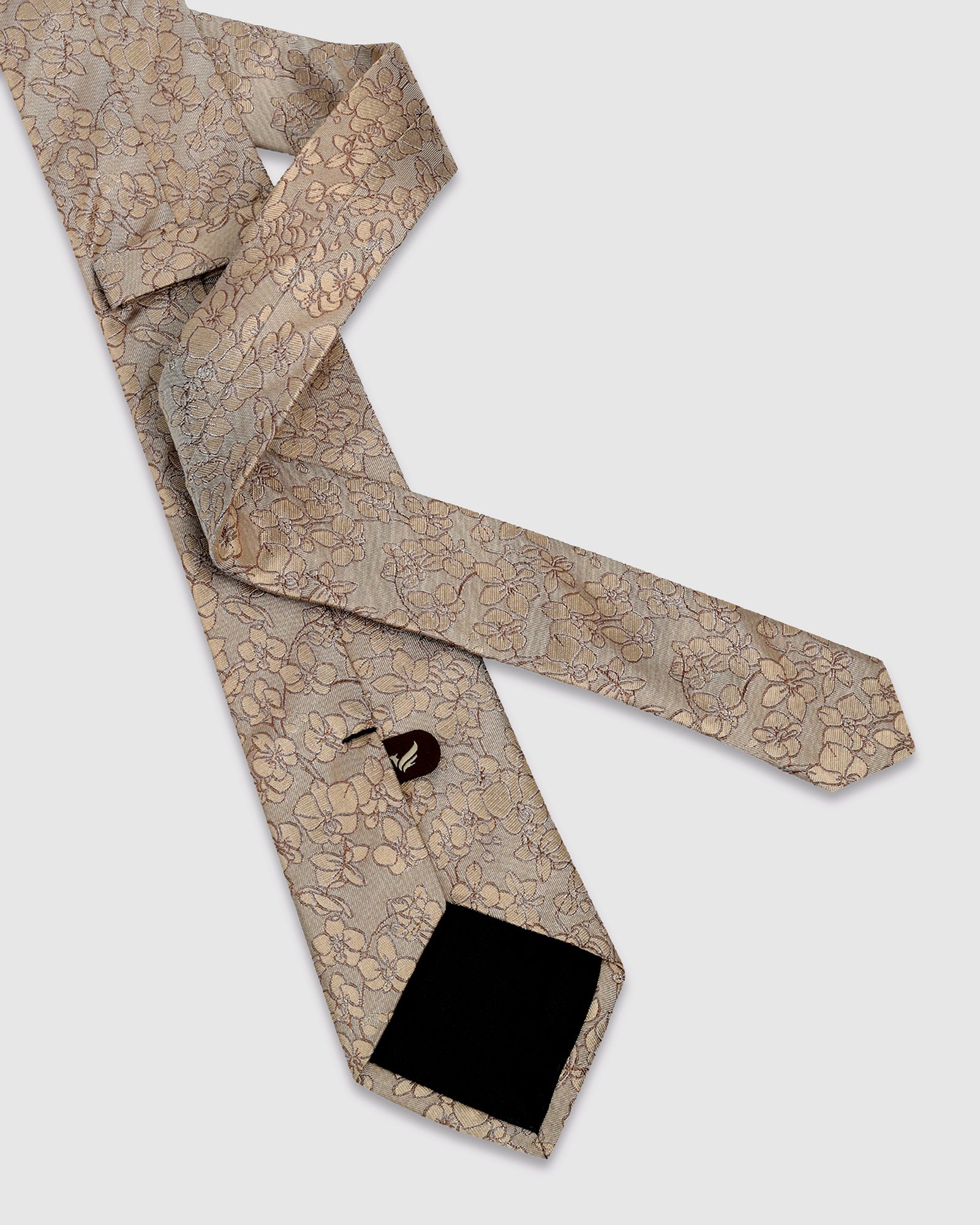Beige Silk Jacquard Tie - Whitmore