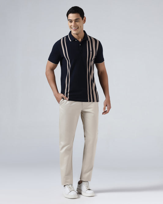 Beige Solid Khakis - Pine