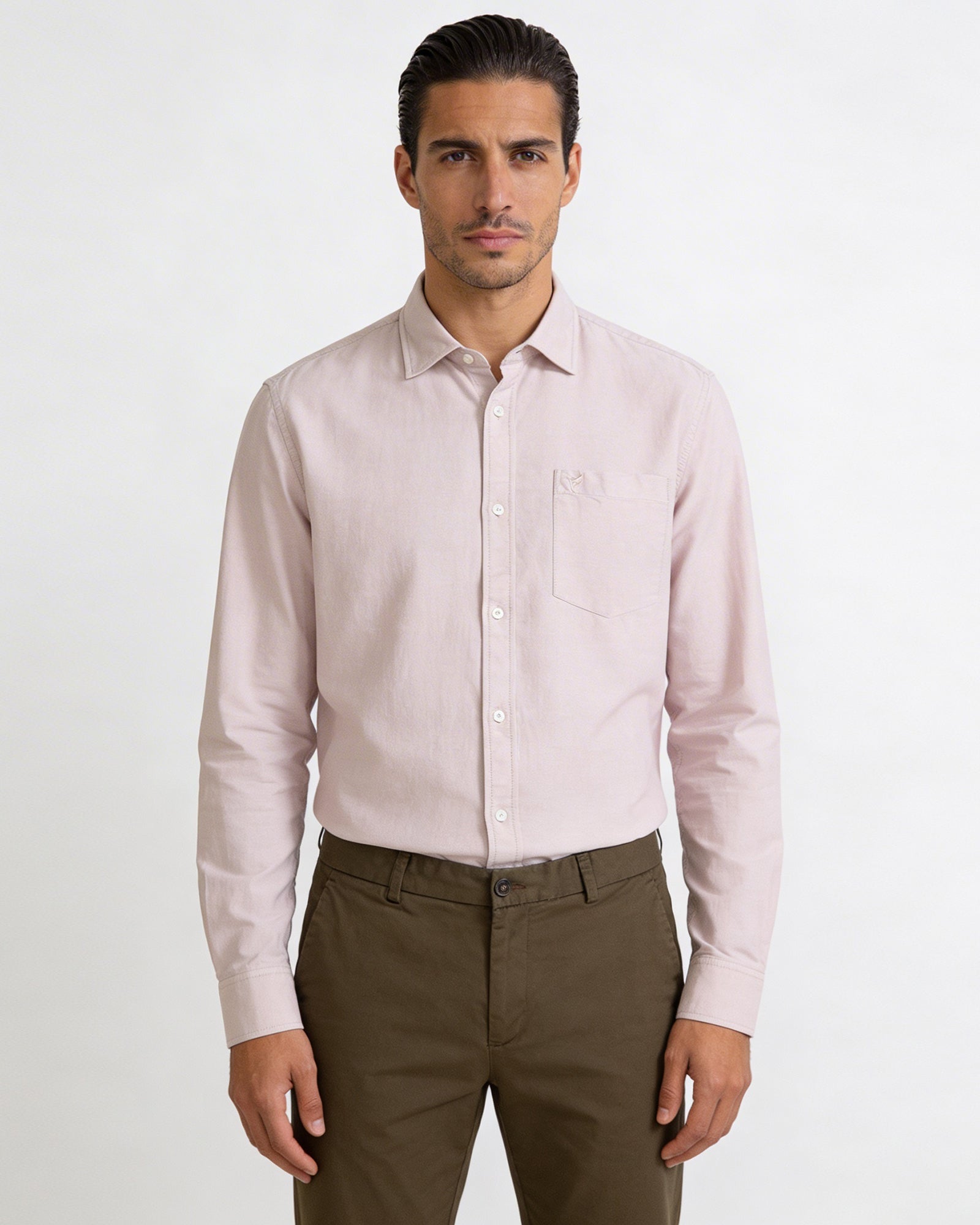 Beige Solid Shirt - Brando