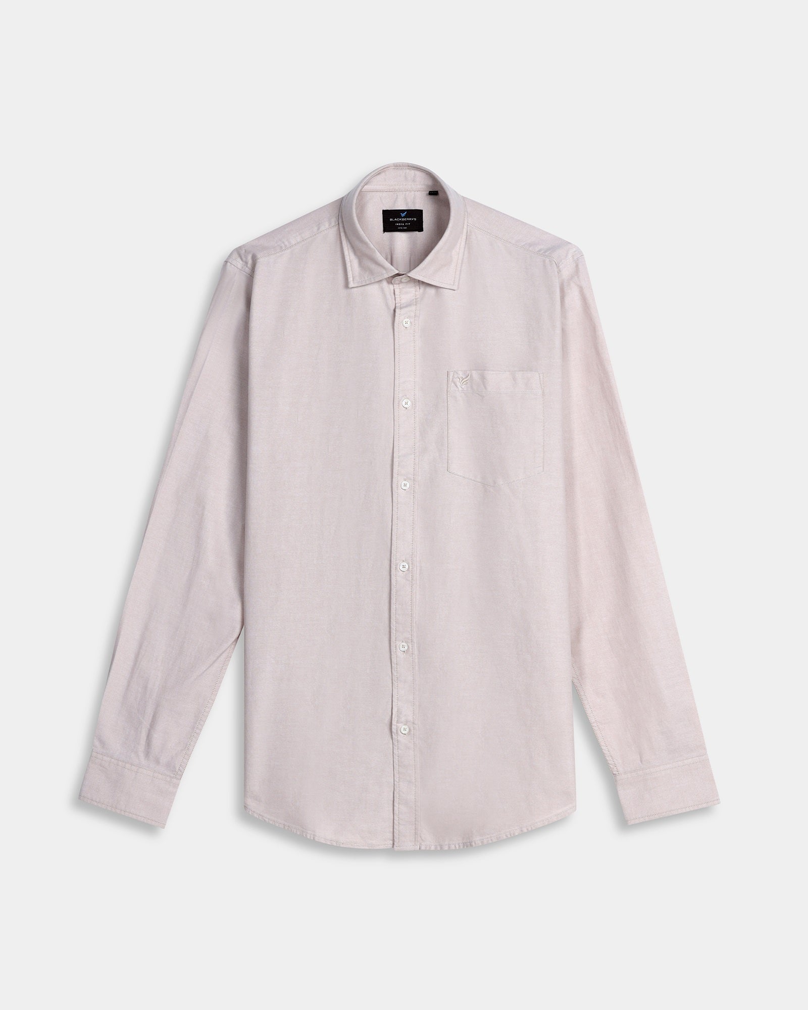 Beige Solid Shirt - Brando