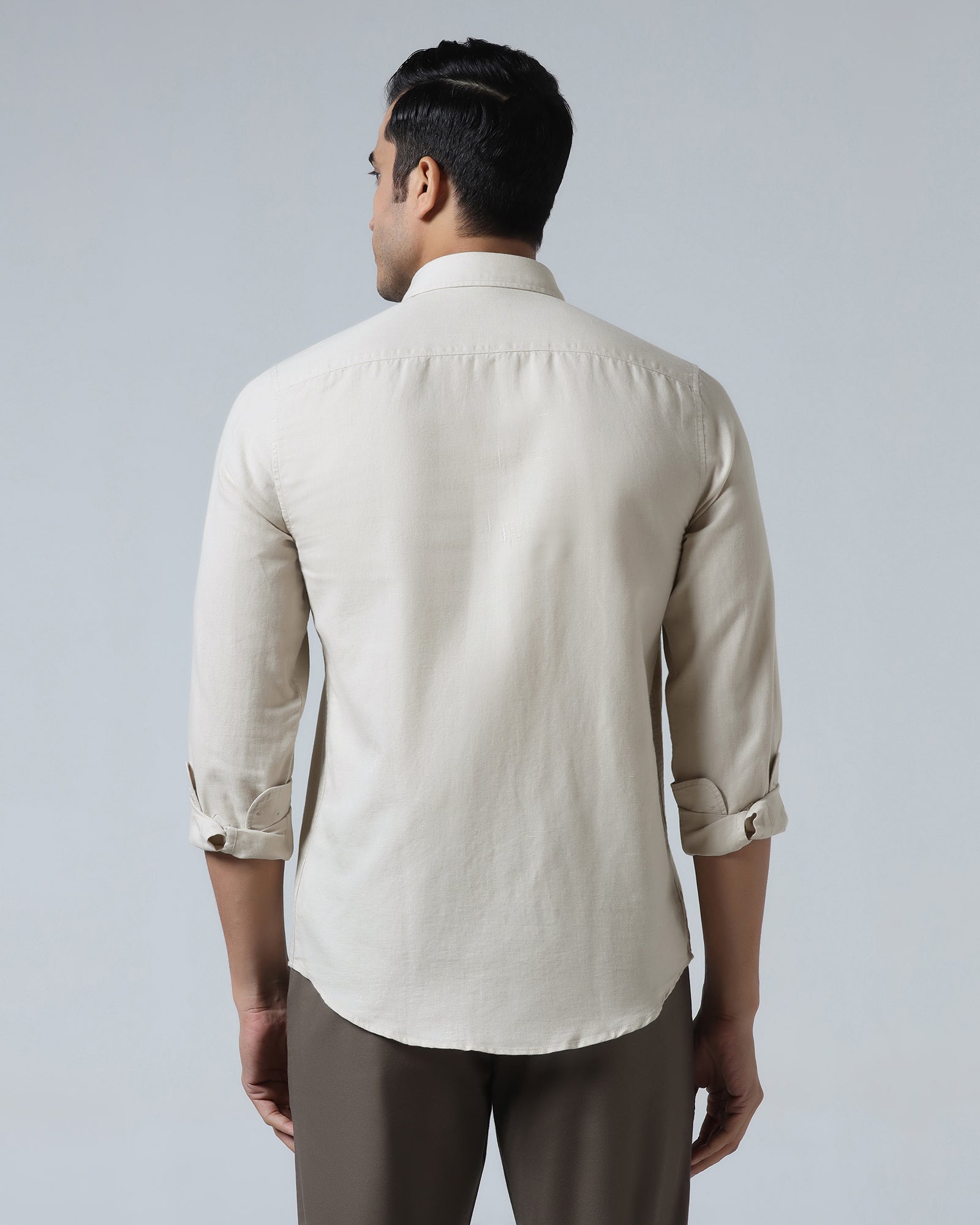 Beige Solid Shirt - Camro