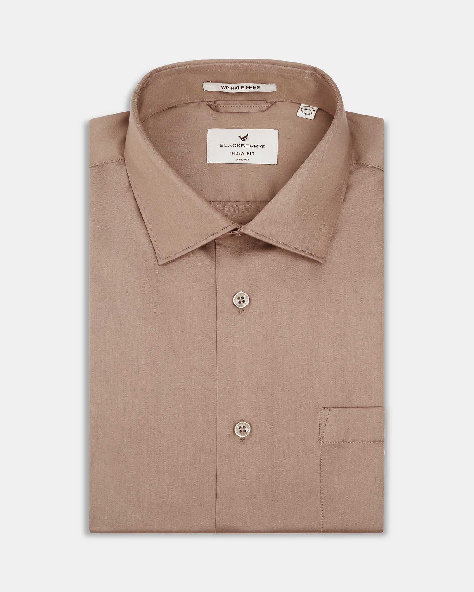 Beige Solid Shirt - Sylvia