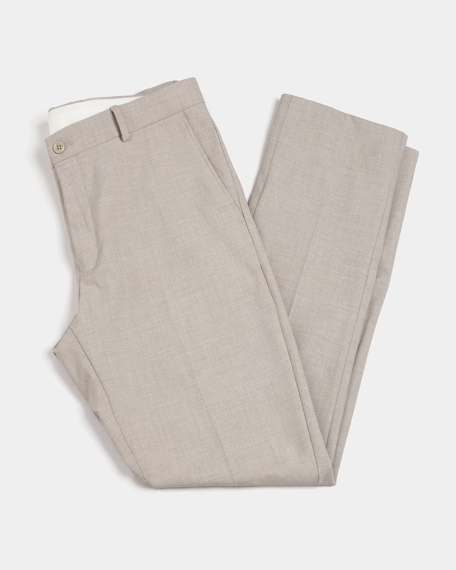 Beige Solid Trouser - Donny