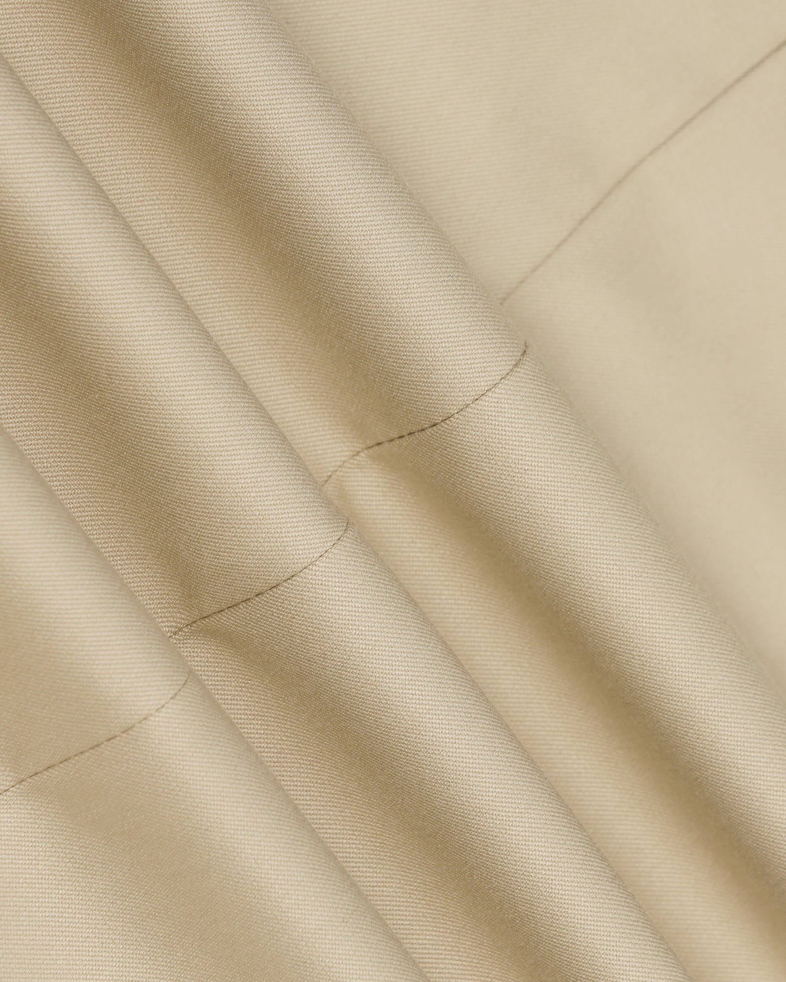 Beige Solid Trouser - Roku