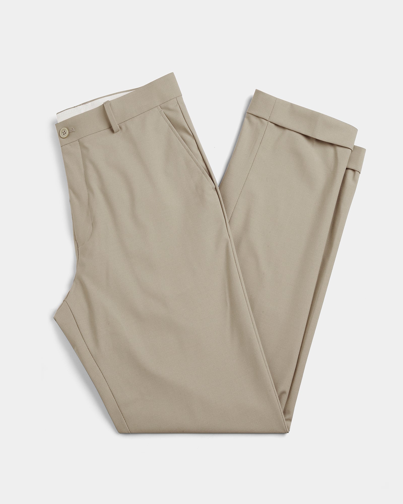 Beige Solid Trouser - Tony