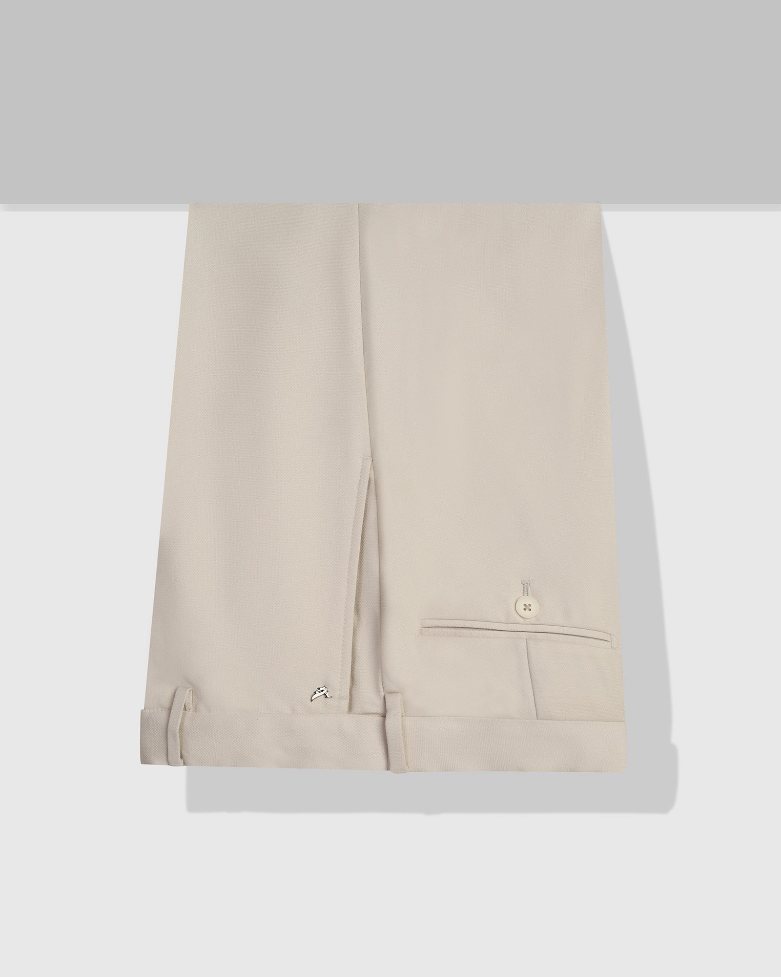 Beige Technowaist Textured Trouser - Hennessy