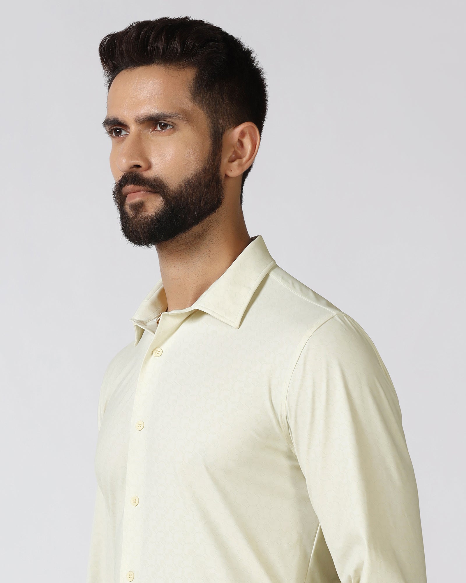 Beige TechPro Printed Shirt - Graph