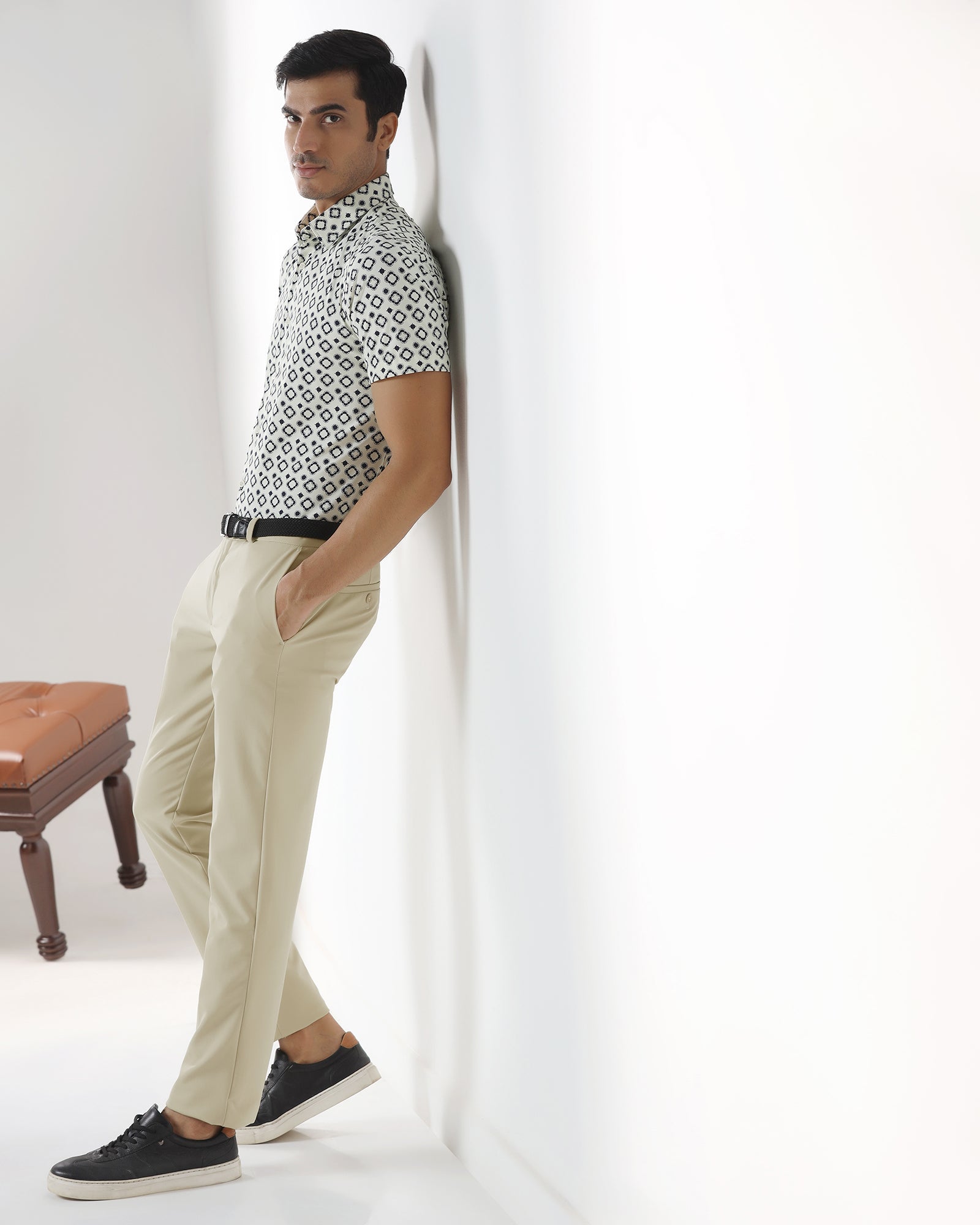 Beige TechPro Solid Trouser - Ashley