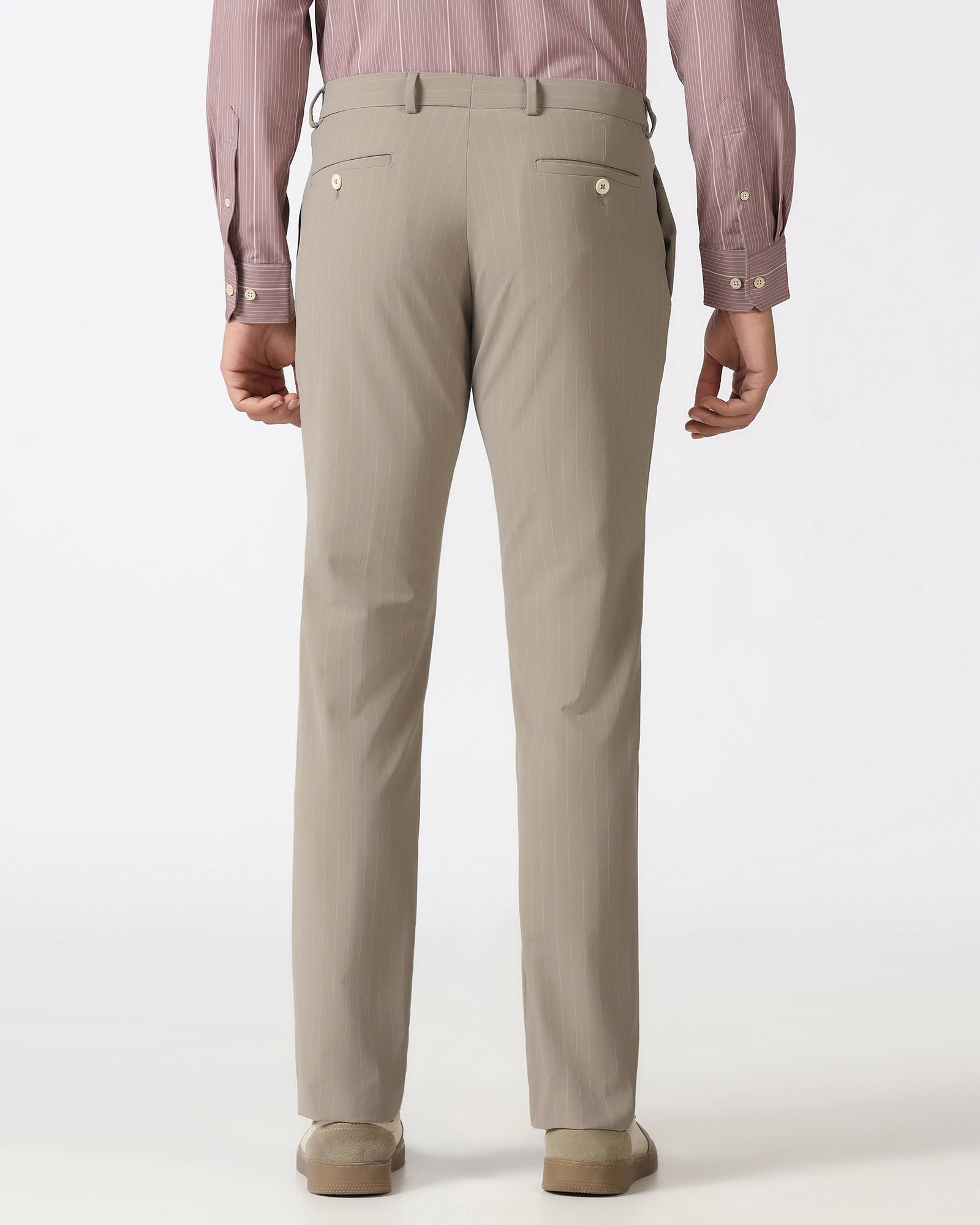 Beige Techpro Stripe Trouser - Brut