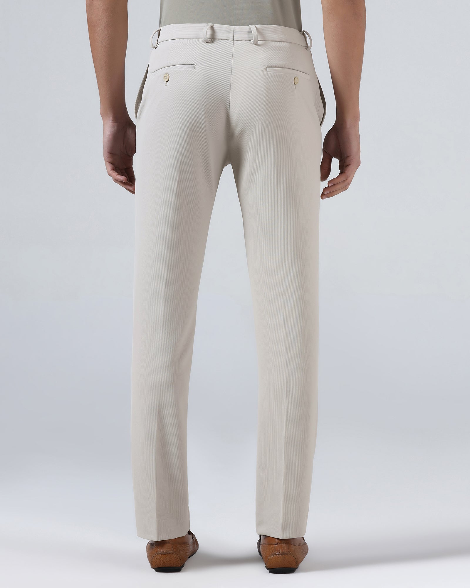 Beige TechPro Stripe Trouser - Martini