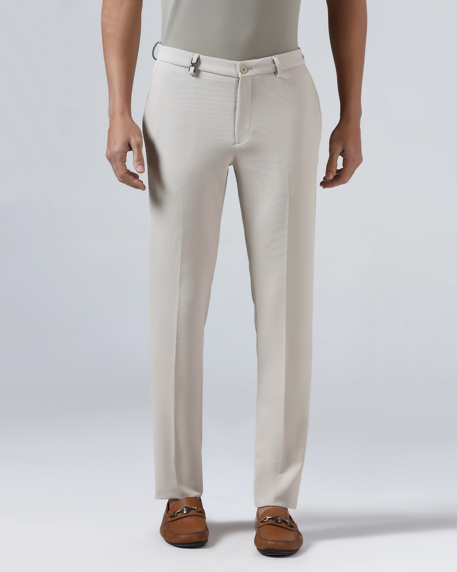 Beige TechPro Stripe Trouser - Martini