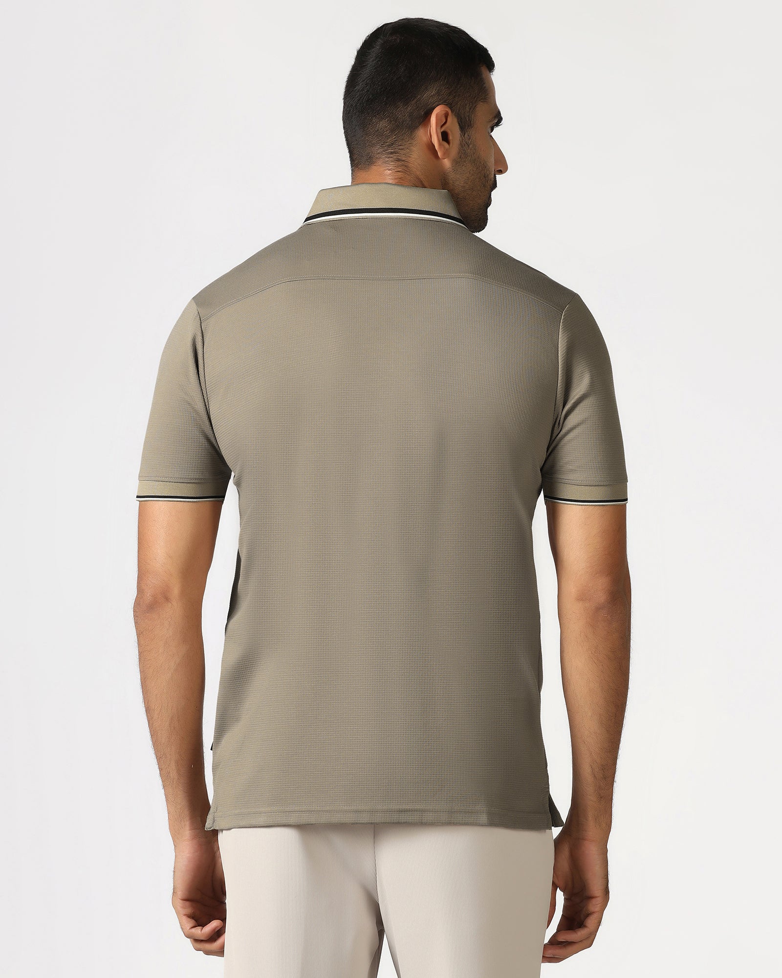 Beige TechPro Textured Polo - Titan