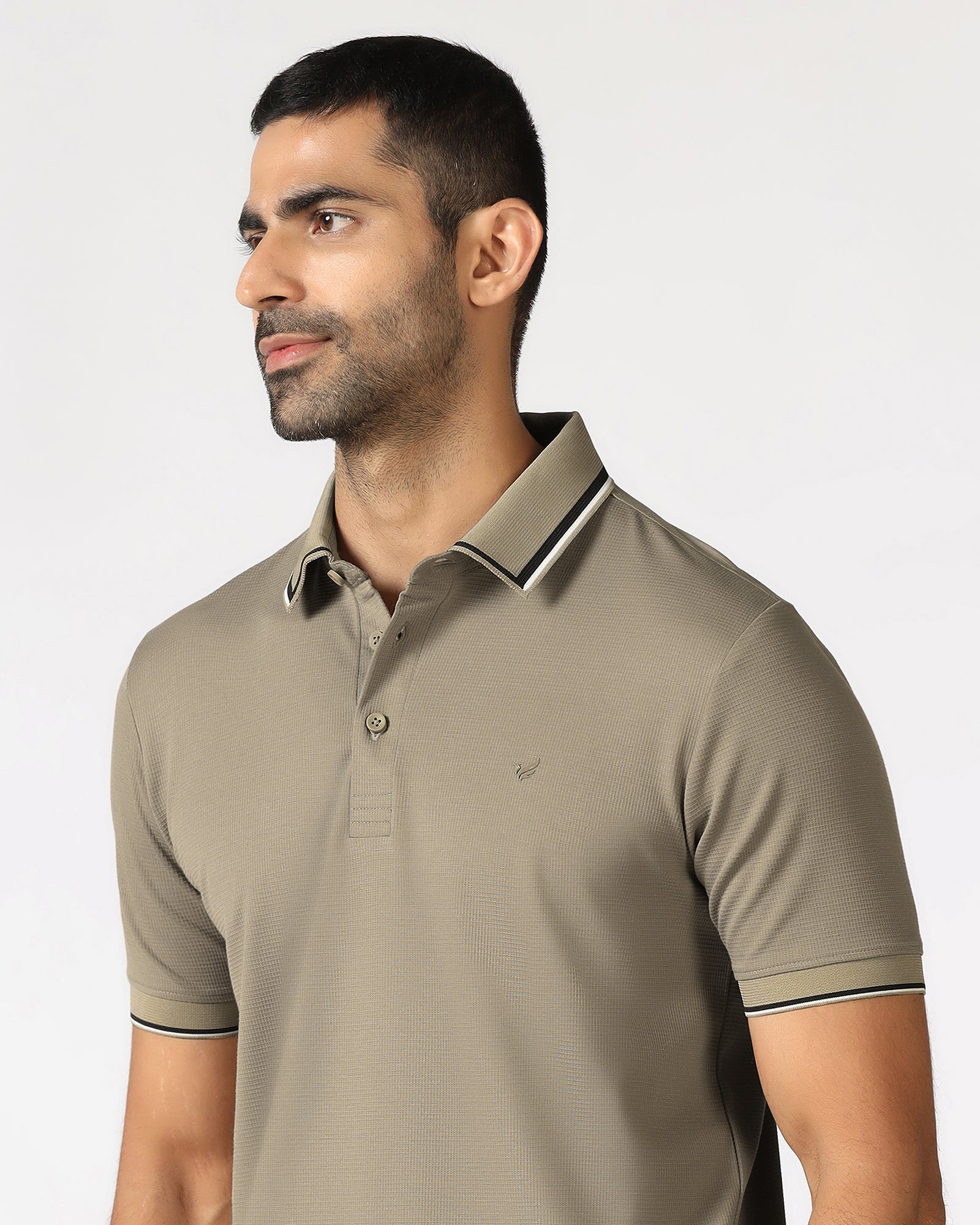 Beige TechPro Textured Polo - Titan