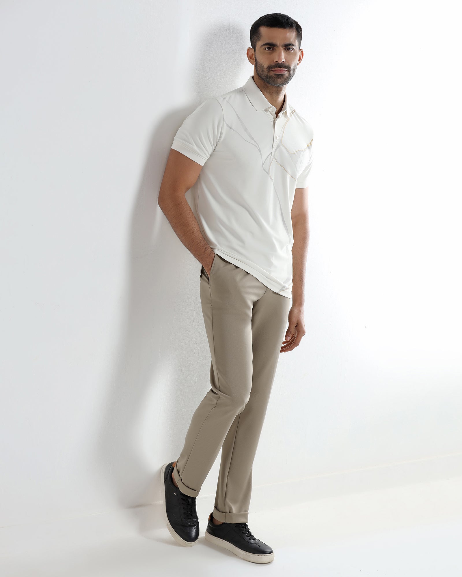 Beige TechPro Textured Trouser - Meteor