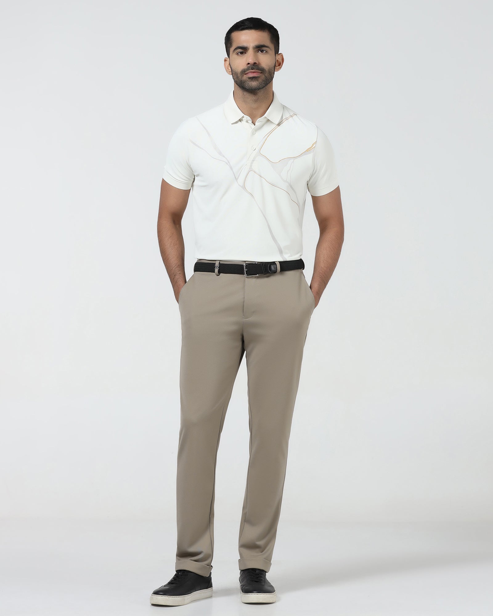 Beige TechPro Textured Trouser - Meteor