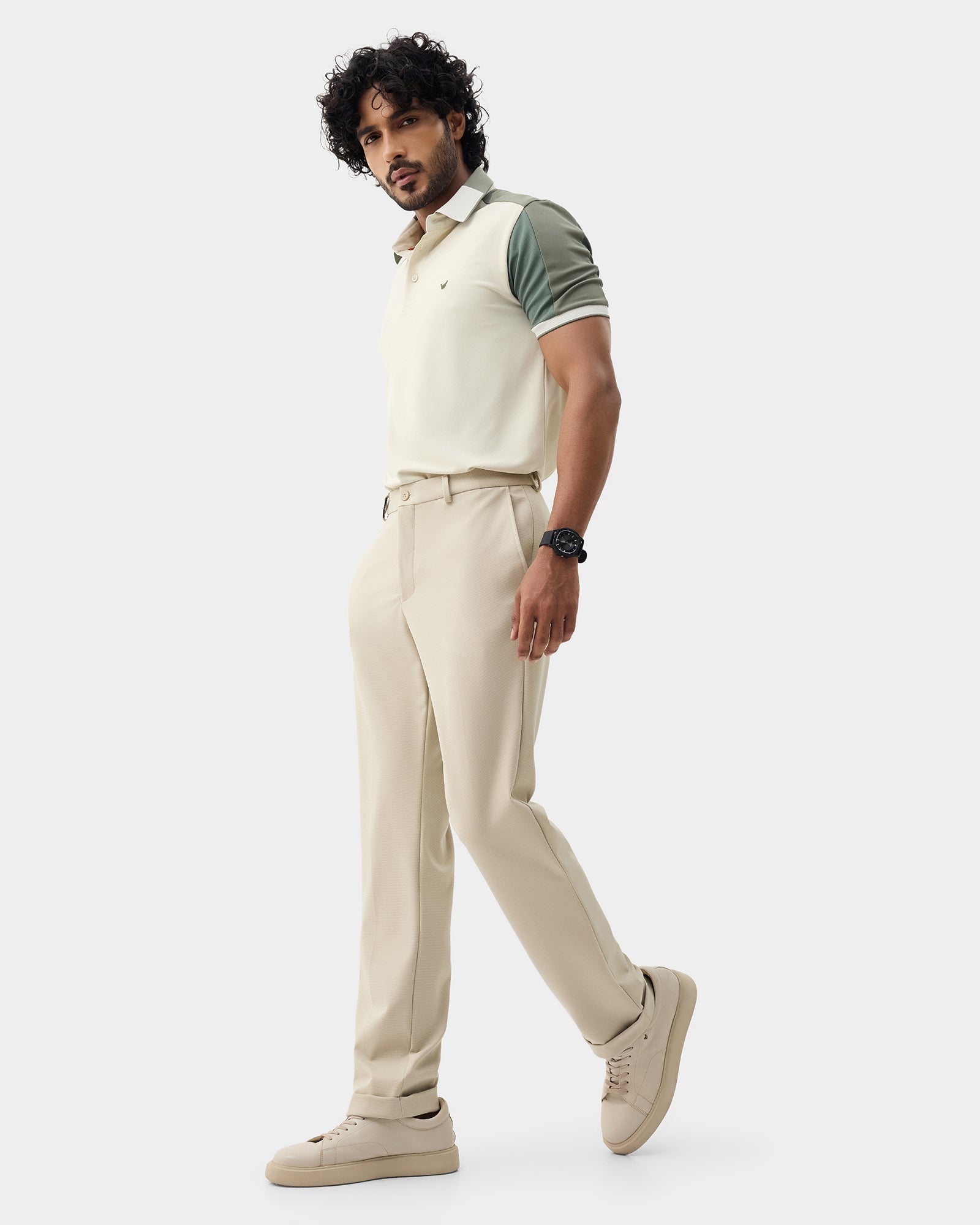 Beige TechPro Textured Trouser - Meteor