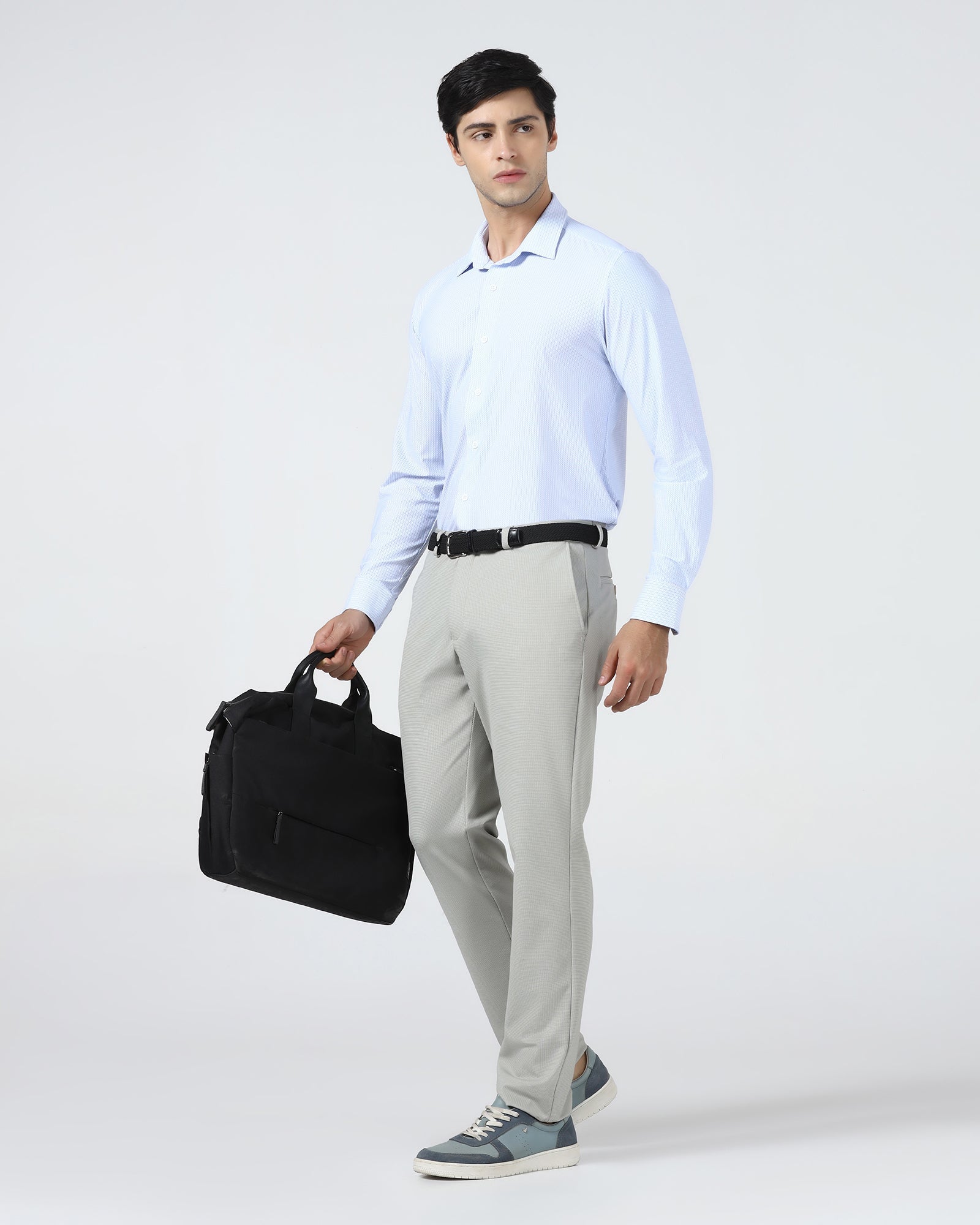 Beige TechPro Textured Trouser - Wayne