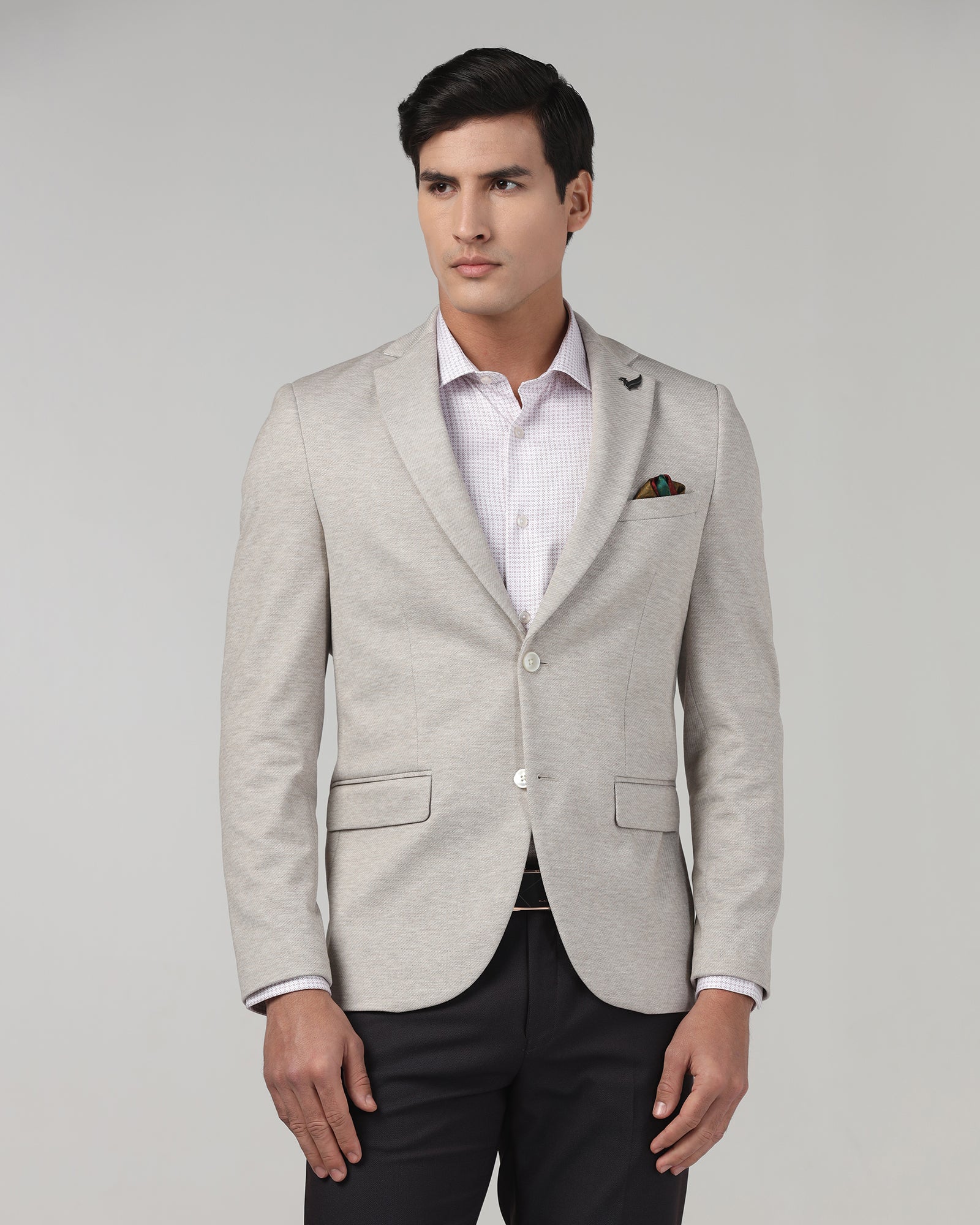 Beige Textured Blazer - Declan