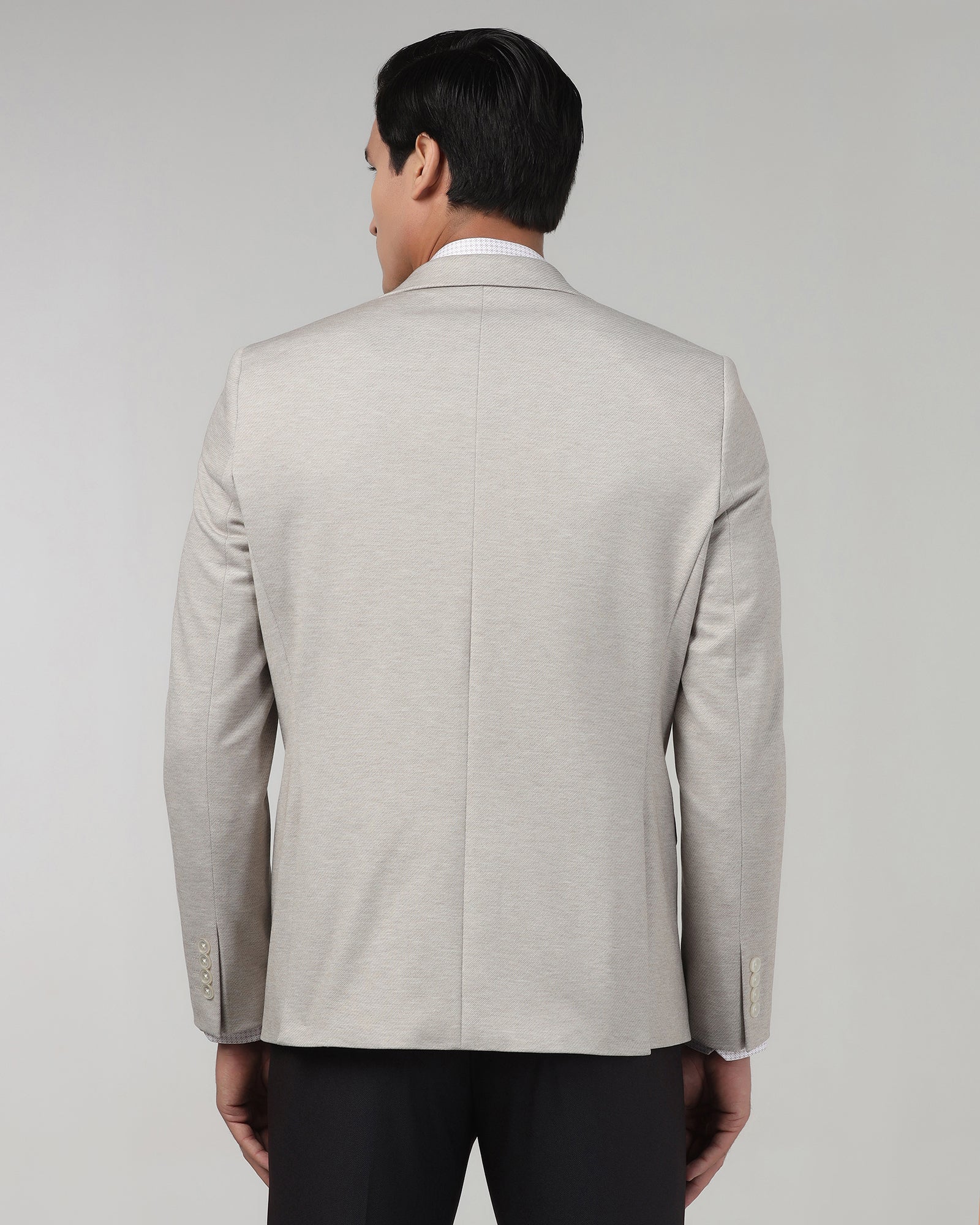 Beige Textured Blazer - Declan