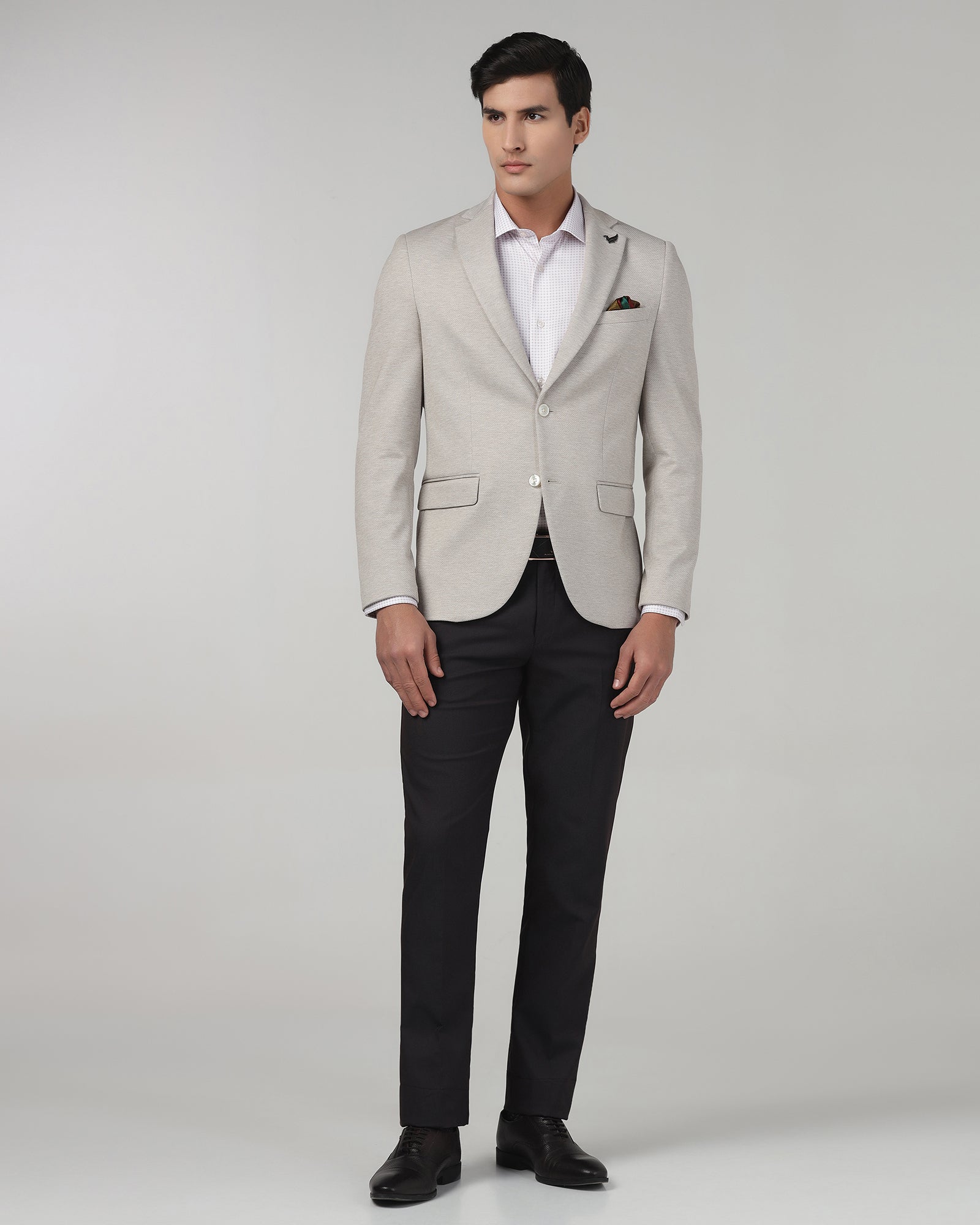 Beige Textured Blazer - Declan