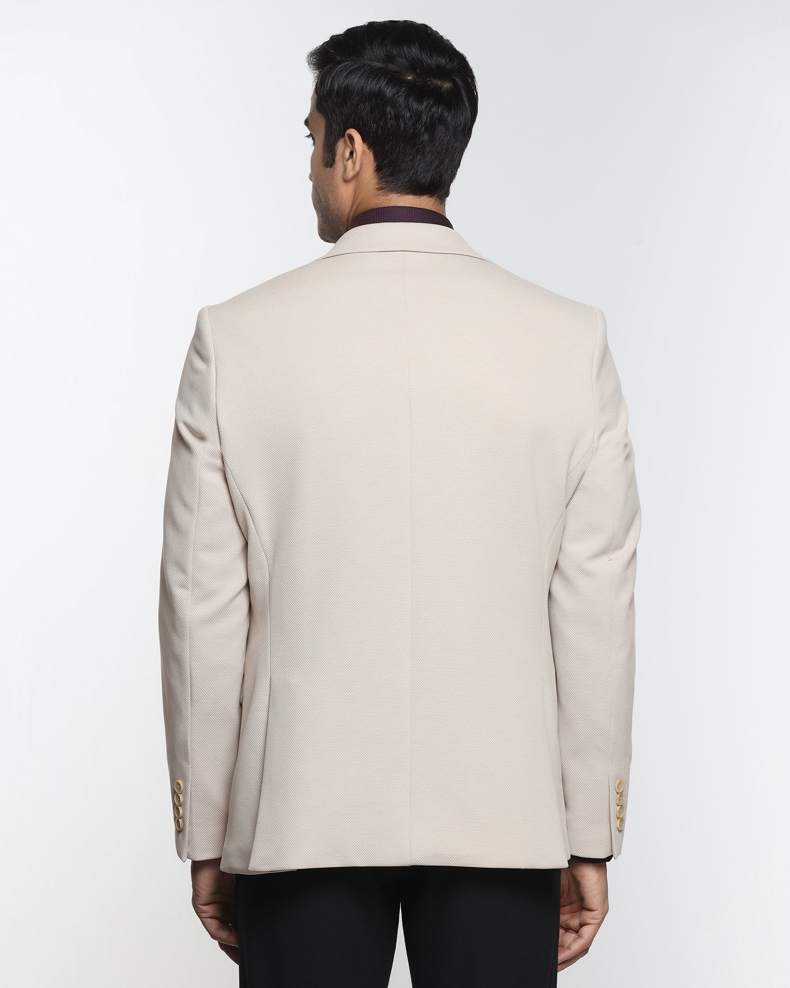 Beige Textured Blazer - Revlon