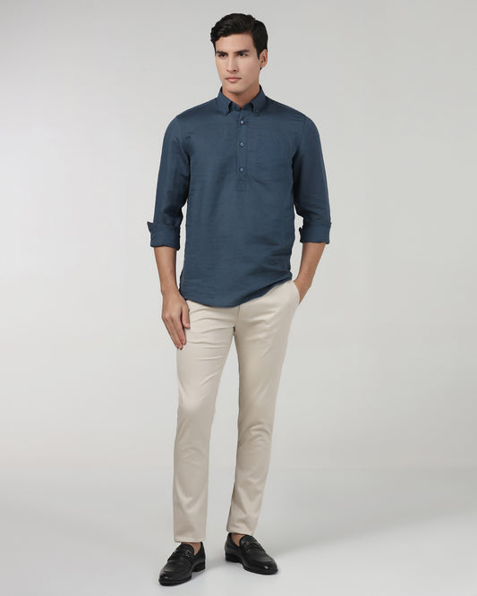 Beige Textured Khakis - Aspen