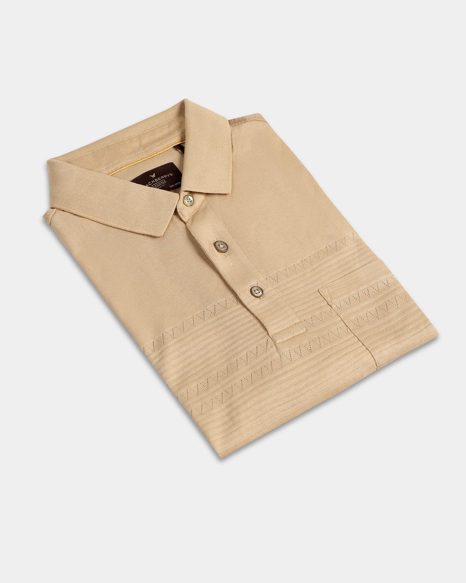 Beige Textured Polo - Jap