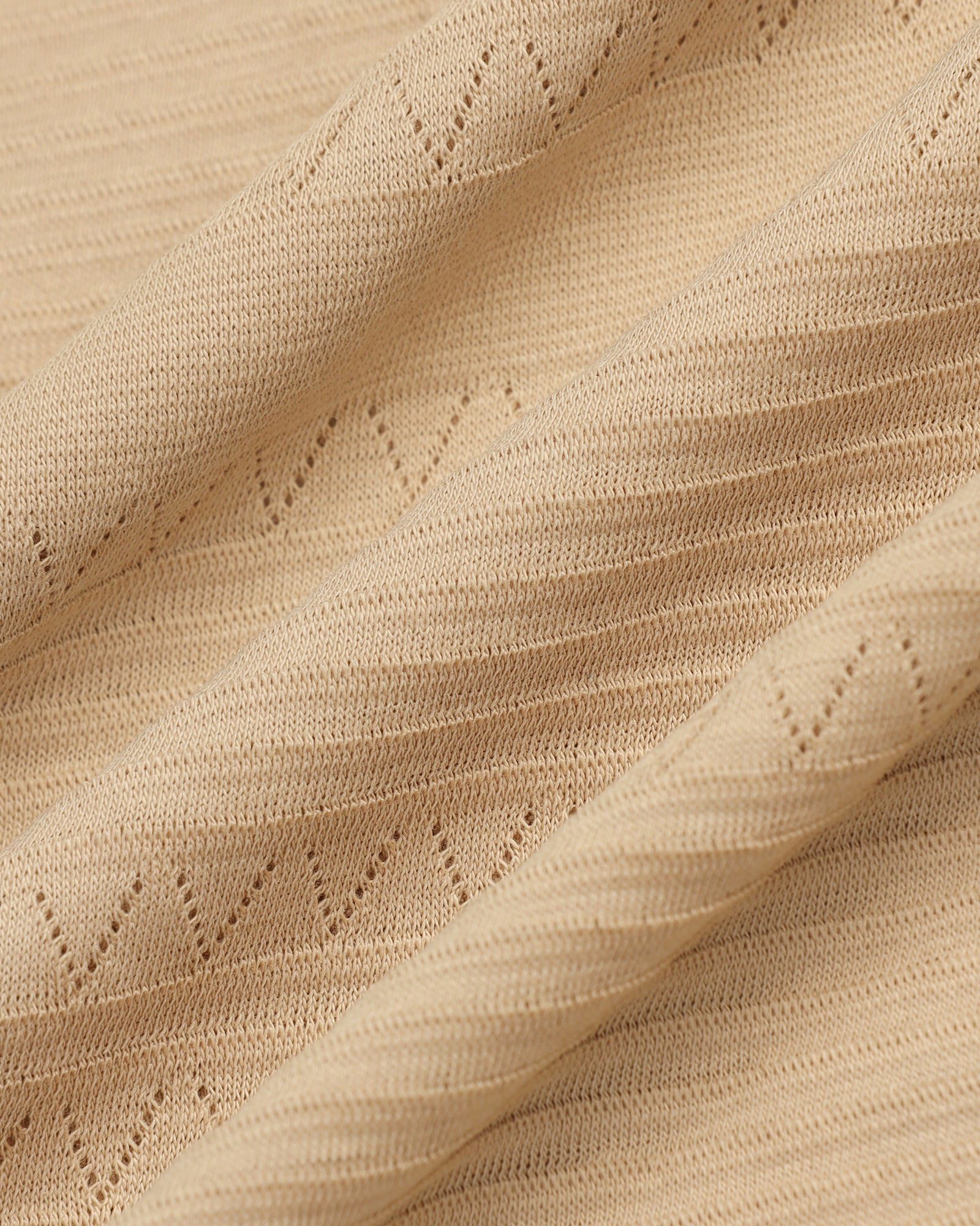 Beige Textured Polo - Jap