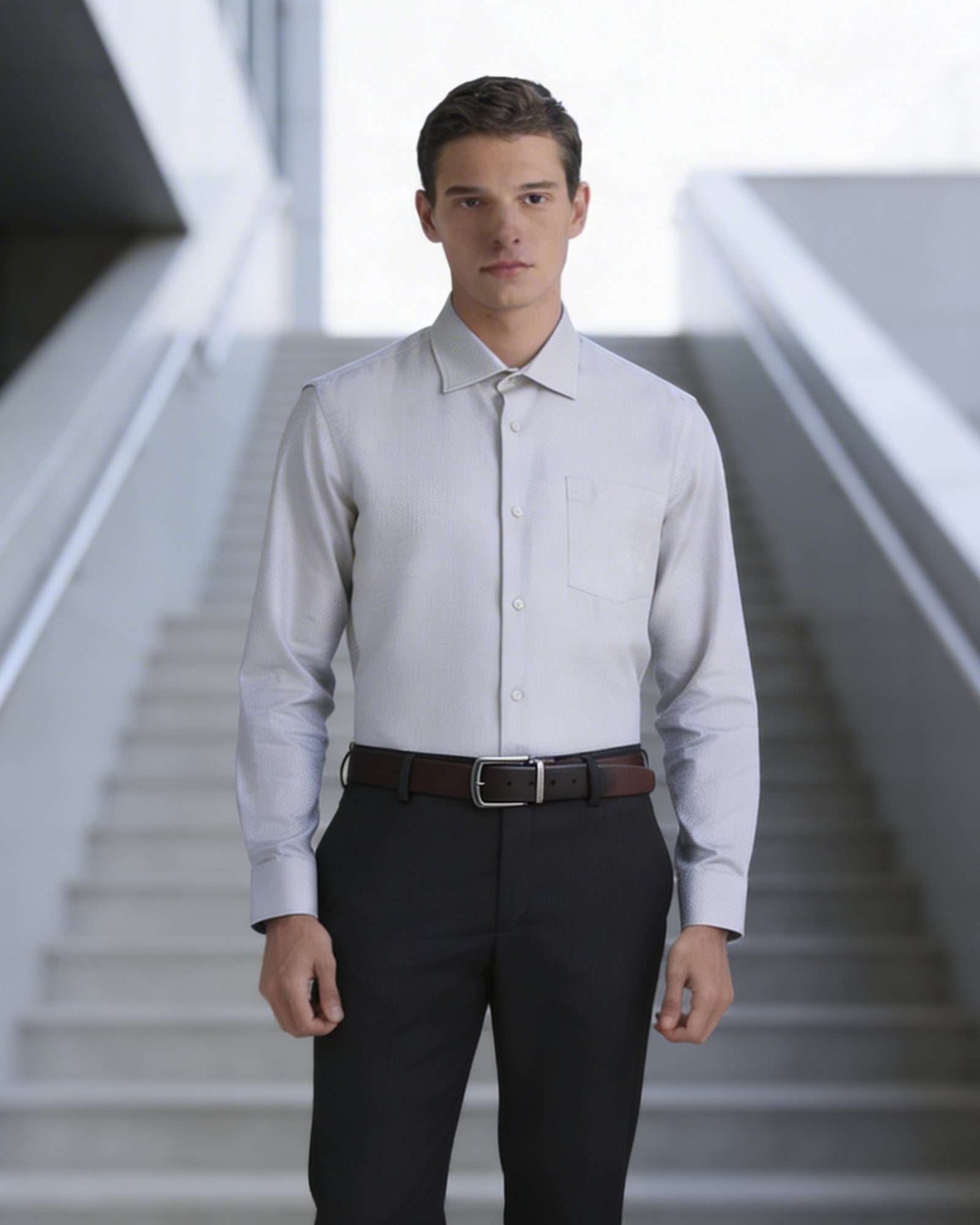 Beige Textured Shirt