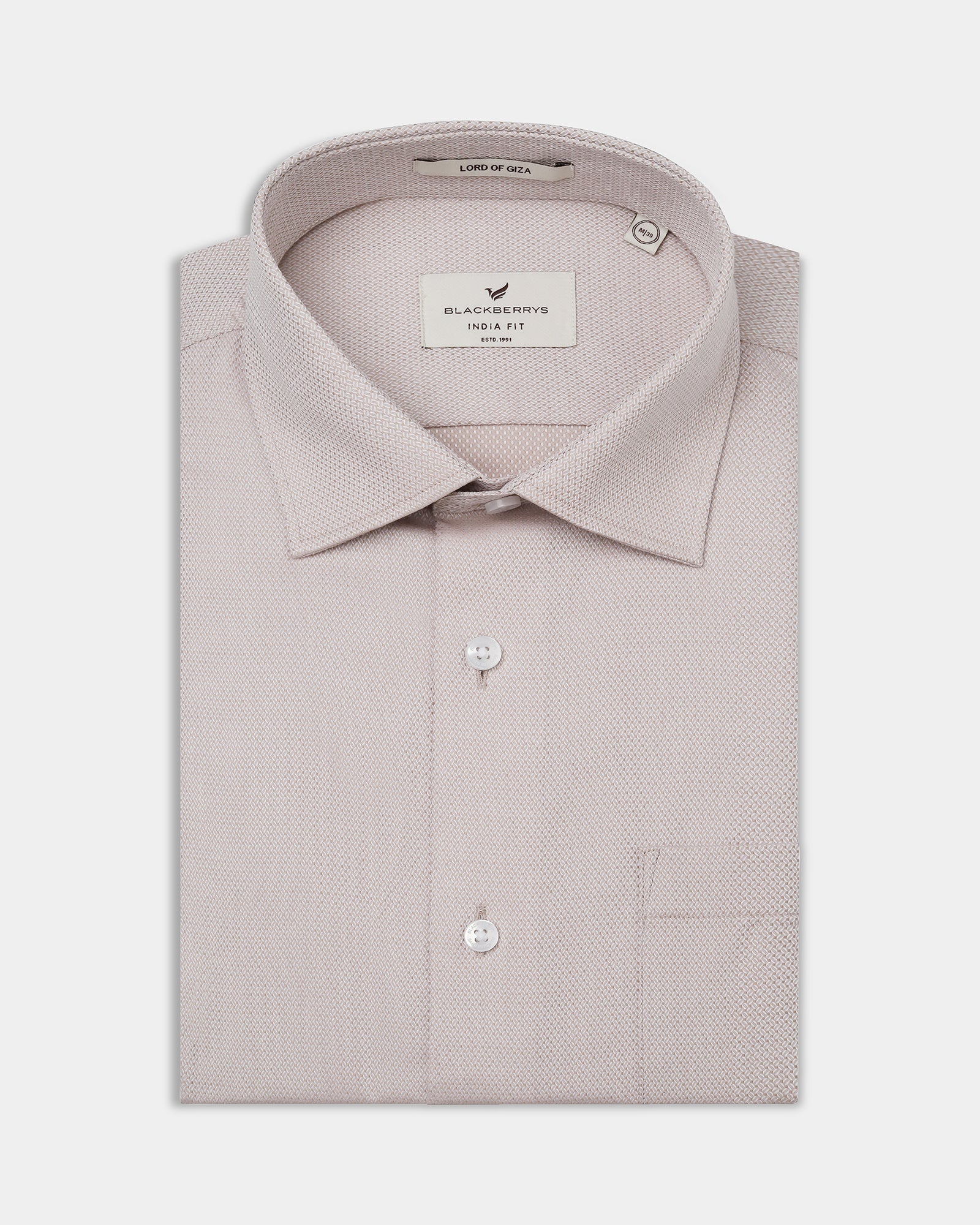 Beige Textured Shirt - Maky