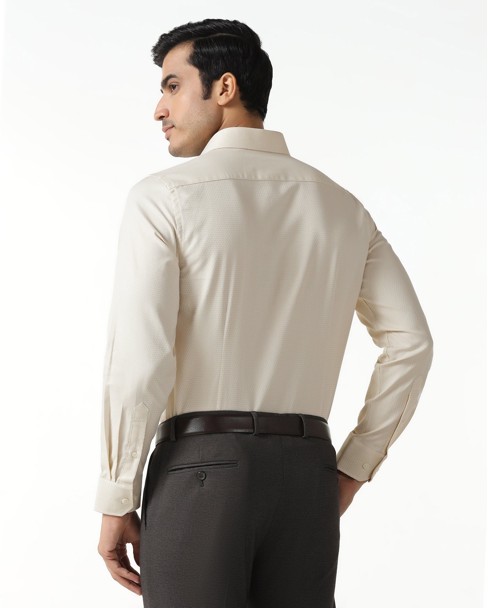 Beige Textured Shirt - Random