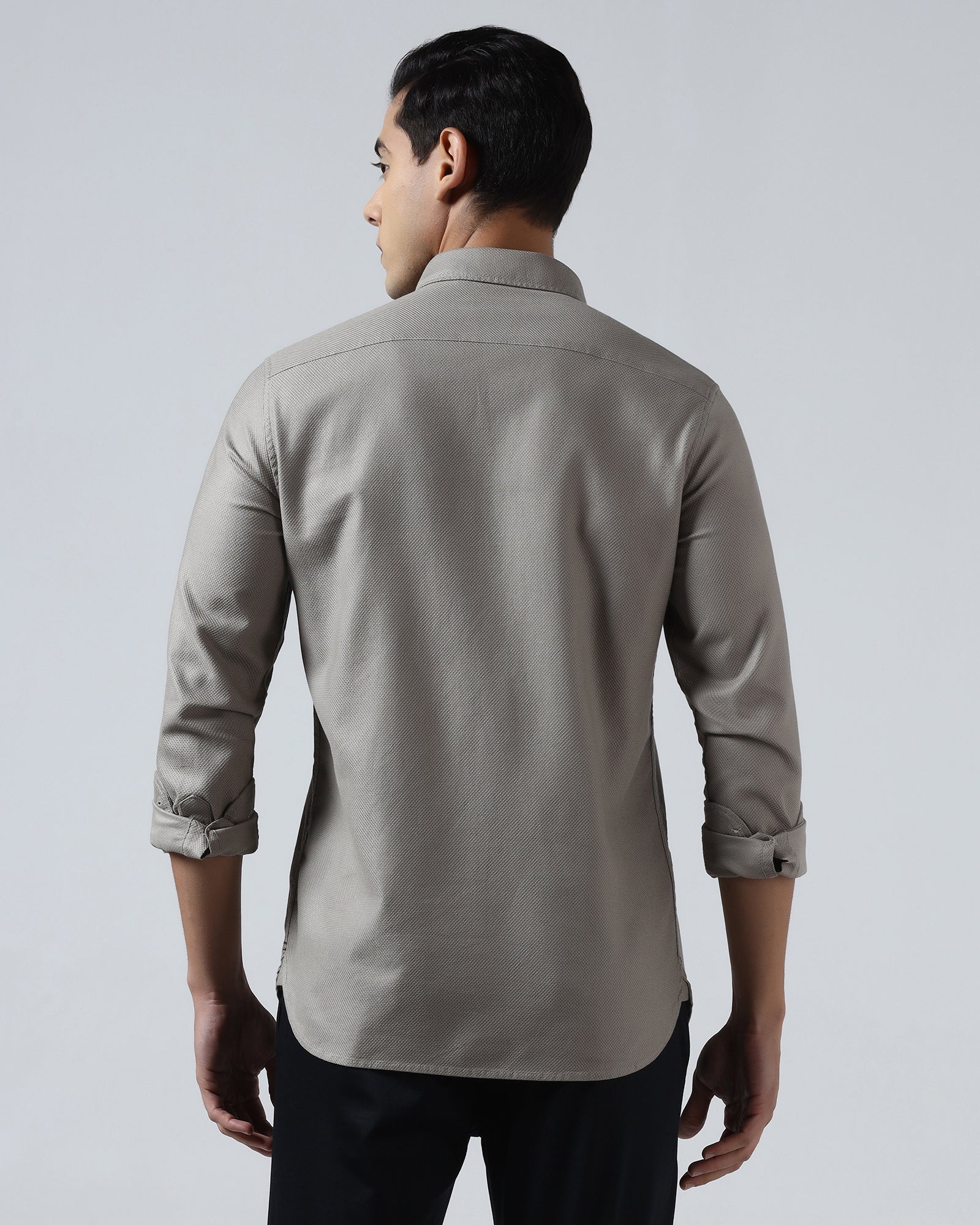 Beige Textured Shirt - Solter