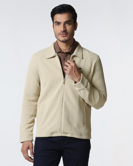 Beige Textured Sweatshirt - Glock