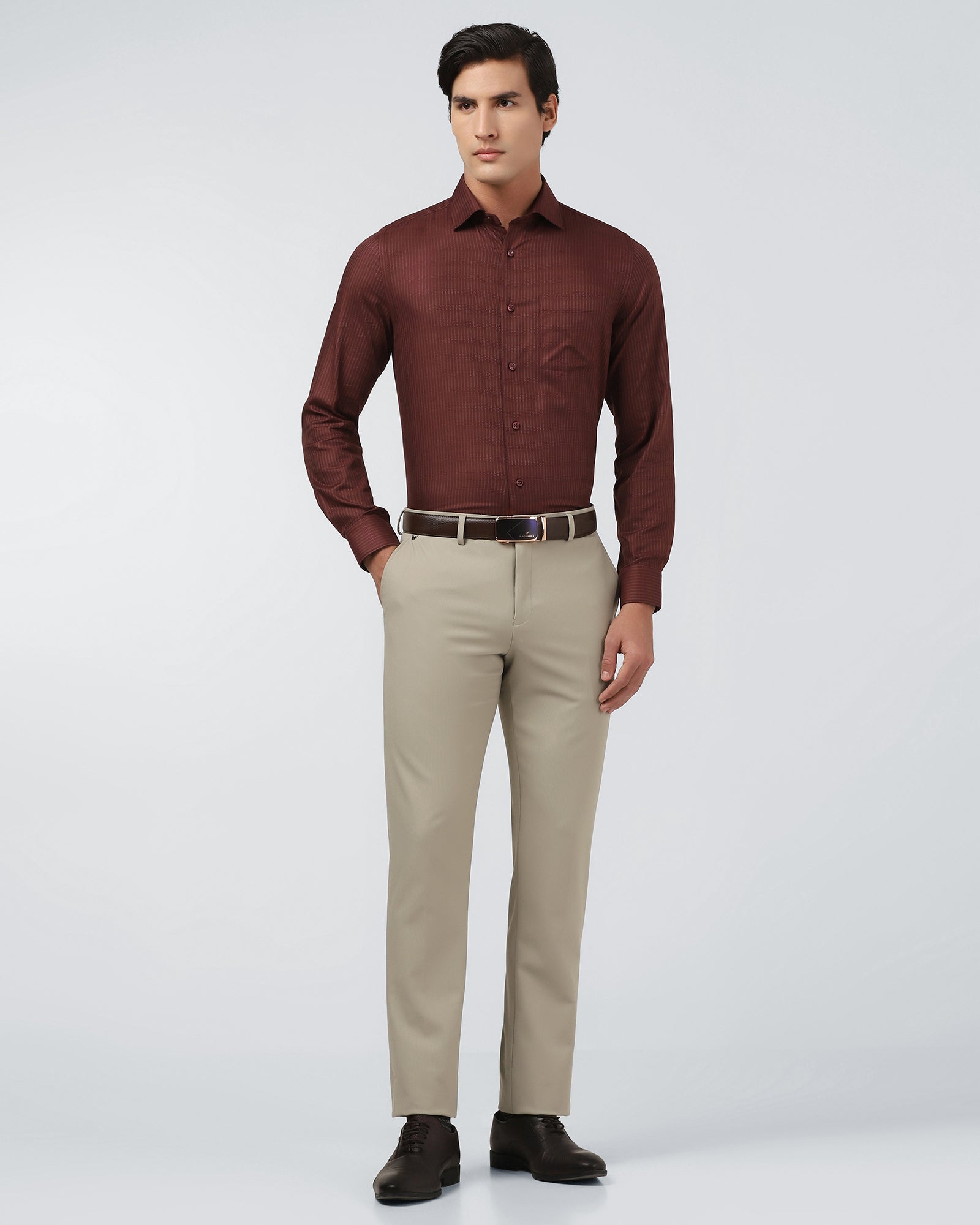 Beige Textured Trouser - Brody