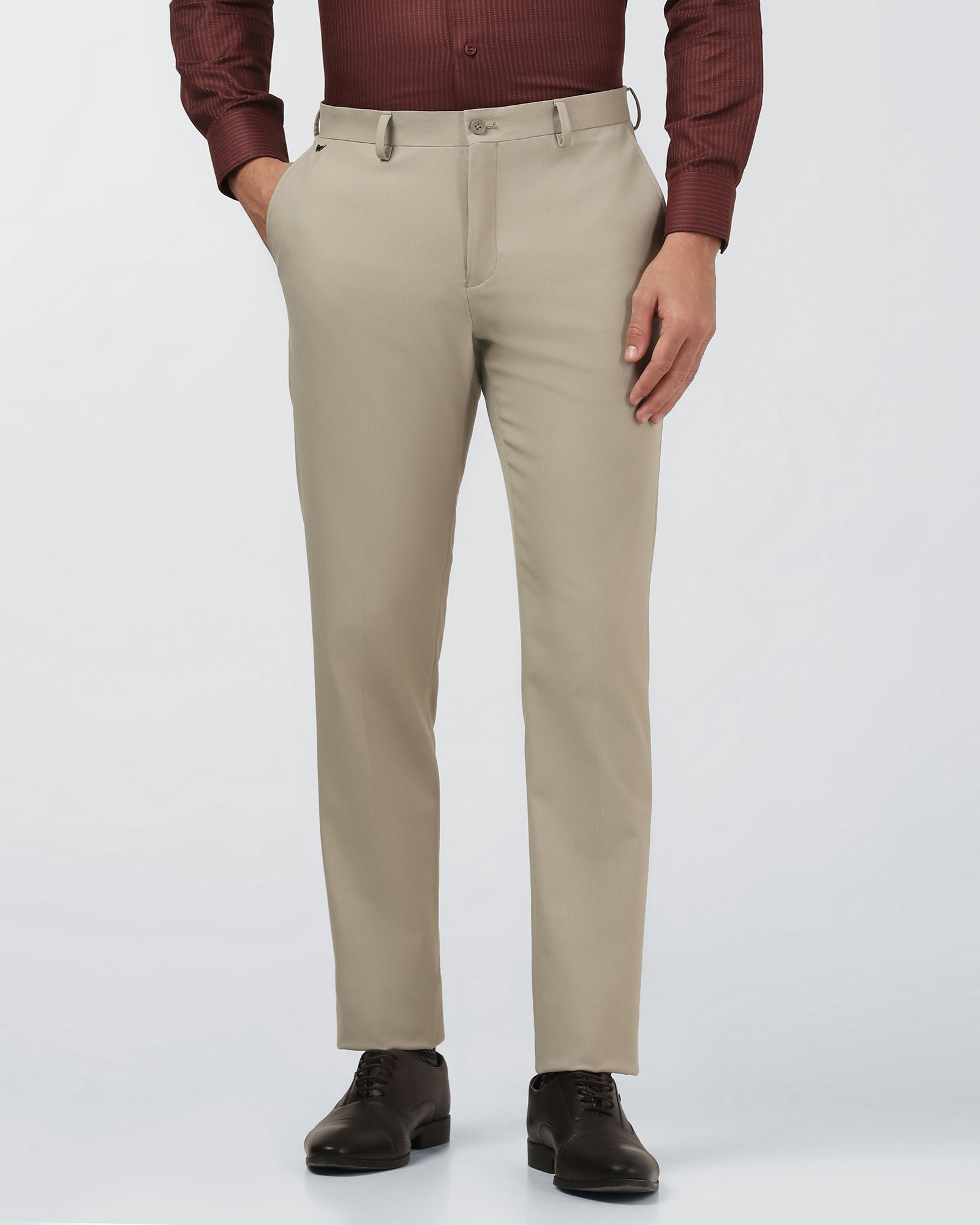 Beige Textured Trouser - Brody