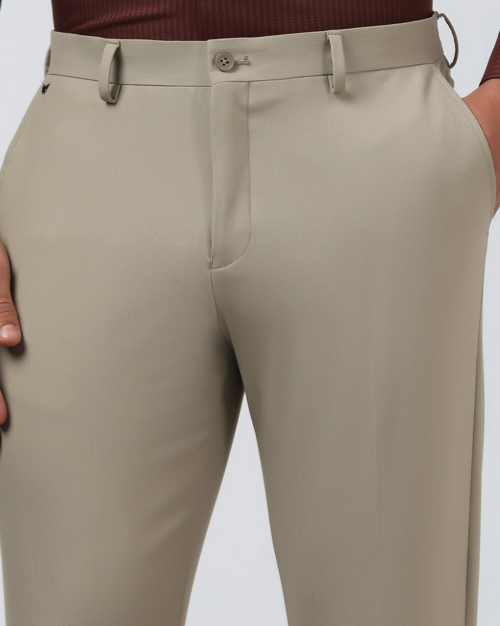 Beige Textured Trouser - Brody