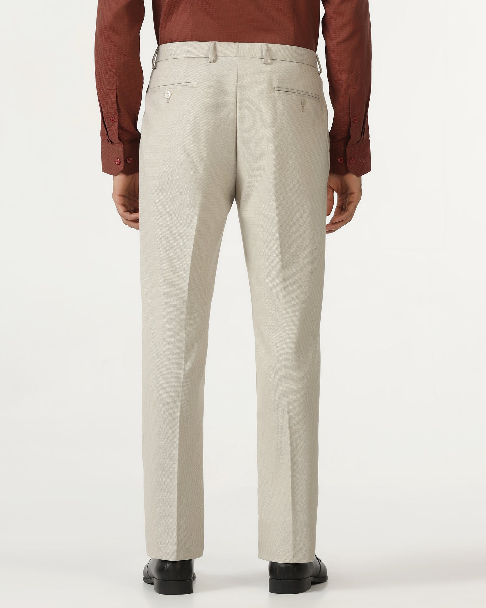Beige Textured Trouser - Chivas