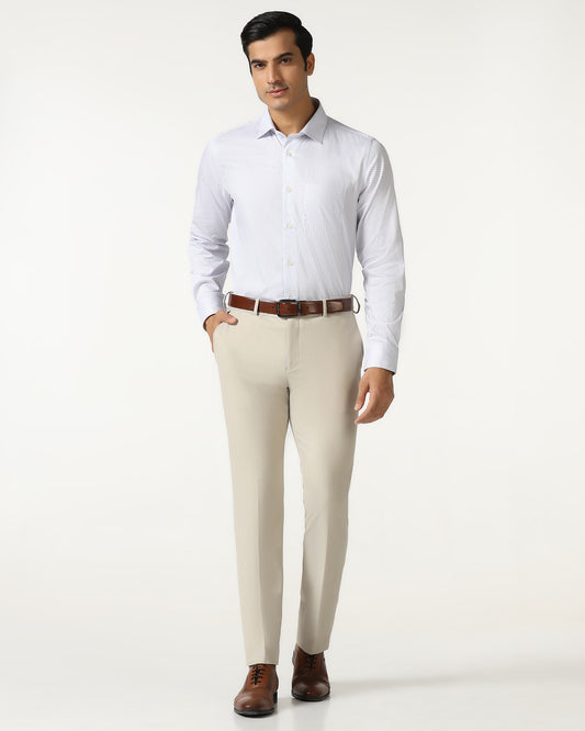 Beige Textured Trouser - Chivas