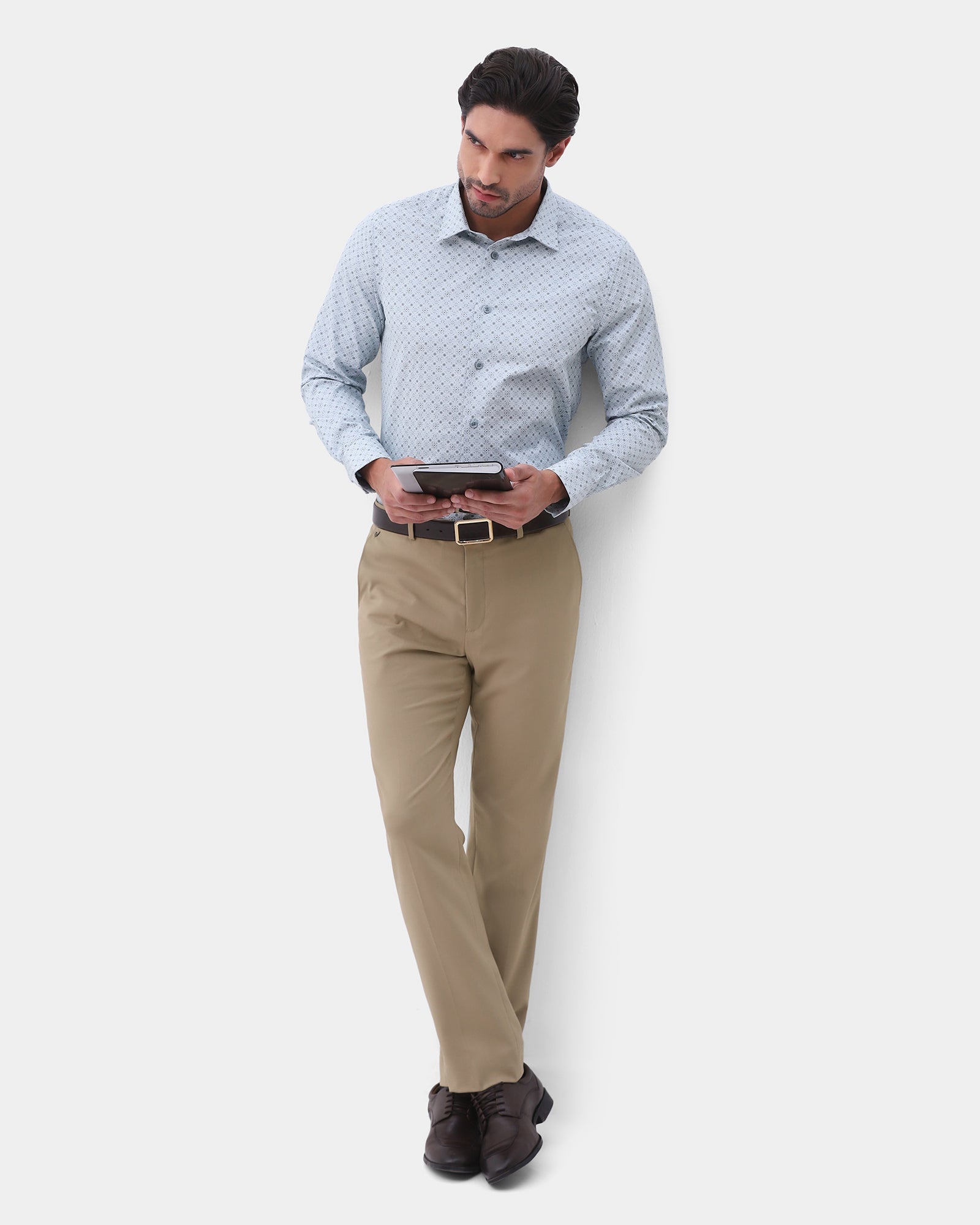 Beige Textured Trouser - Kael