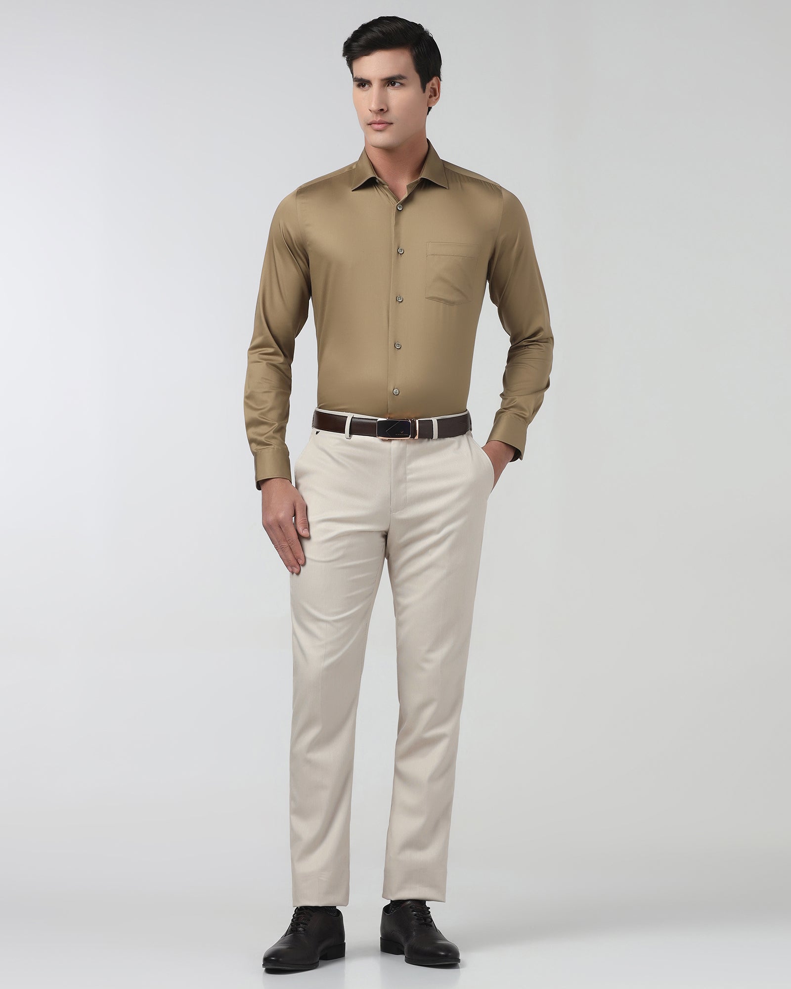 Beige Textured Trouser - Kylian
