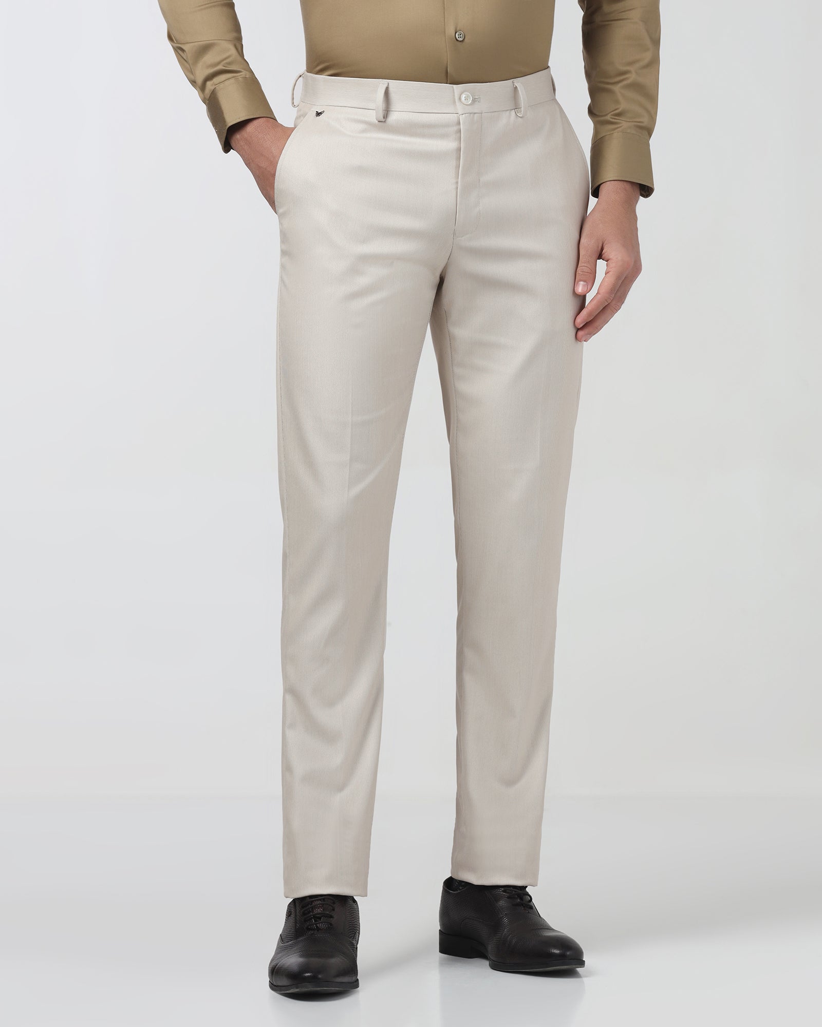 Beige Textured Trouser - Kylian
