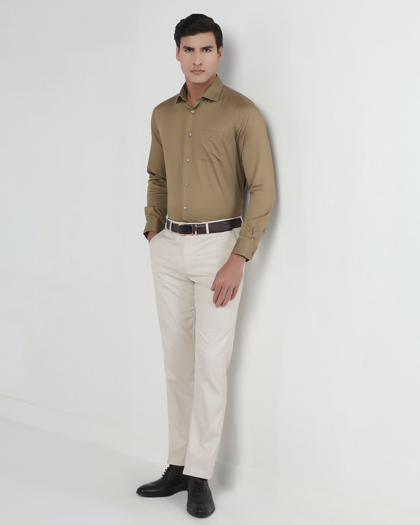Beige Textured Trouser - Kylian