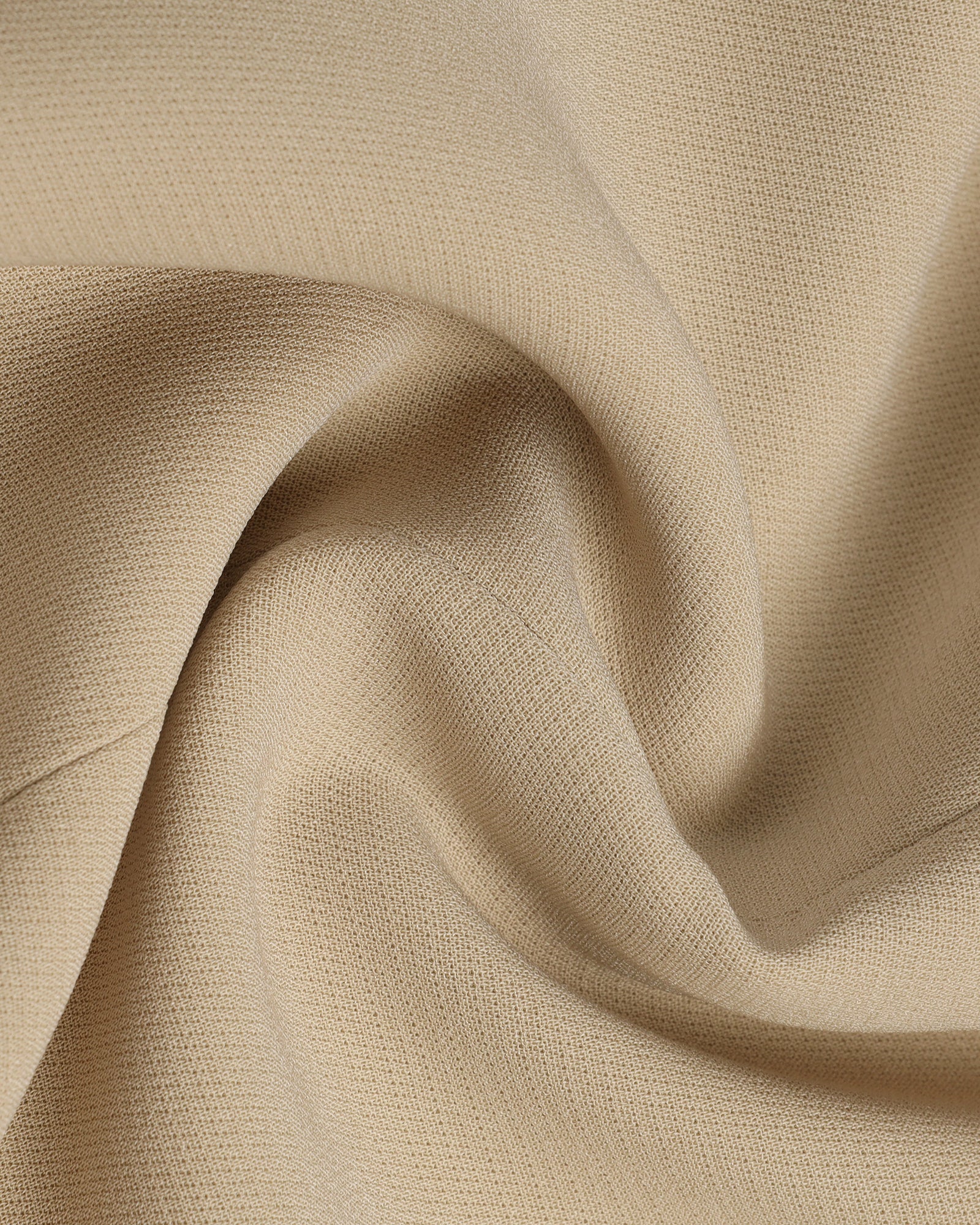 Beige Three Piece Solid Suit - Kover