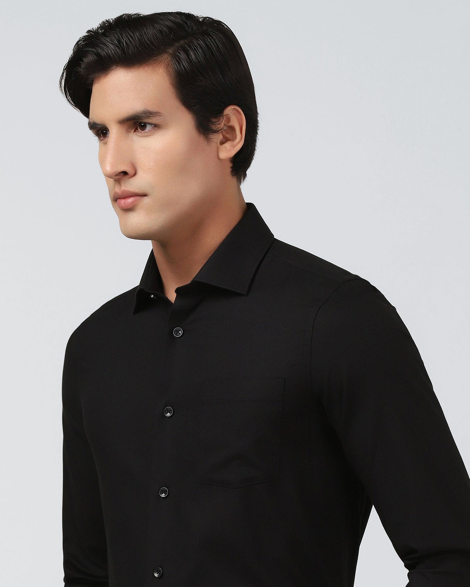 Black Textured Shirt - Hawker