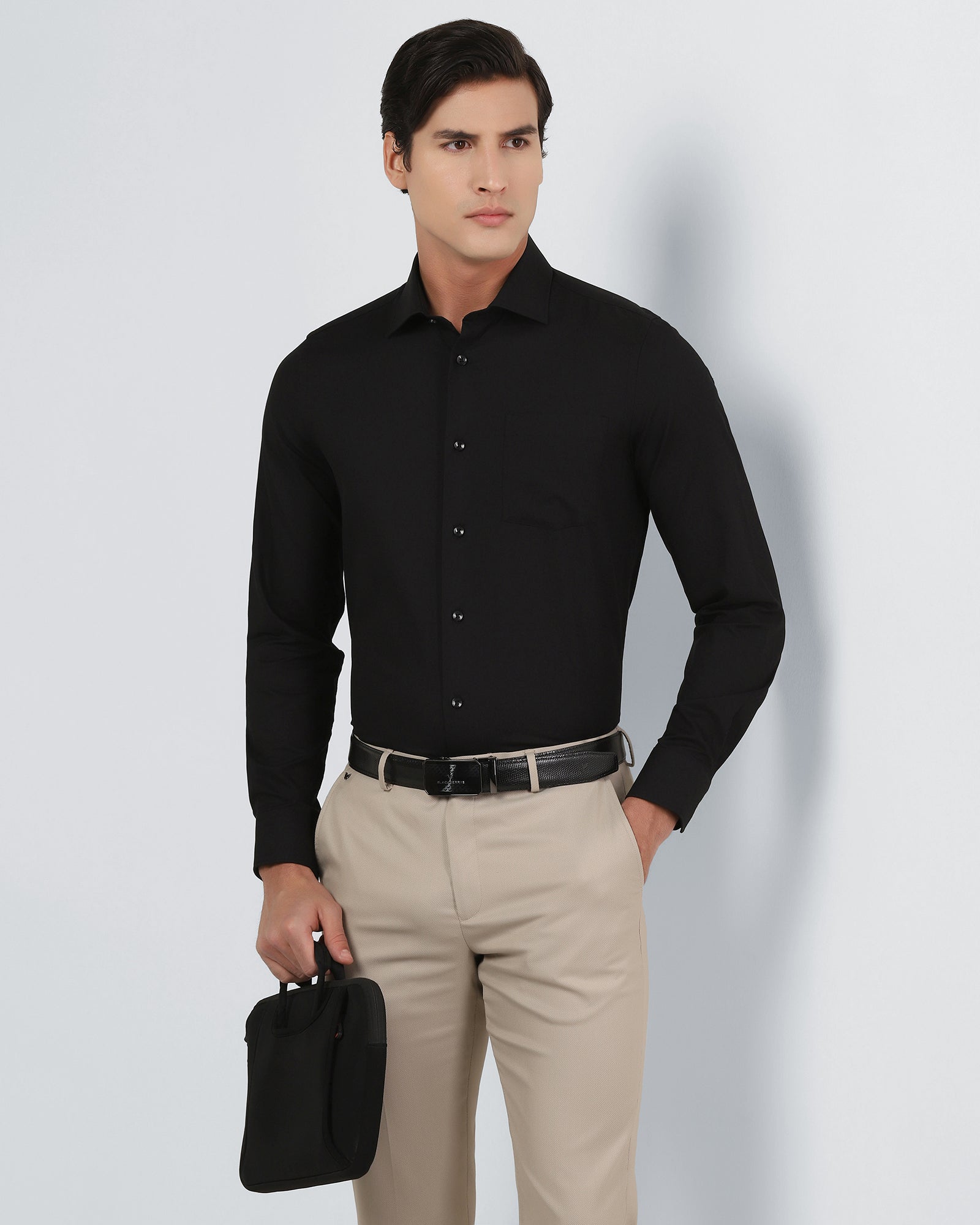Black Textured Shirt - Hawker