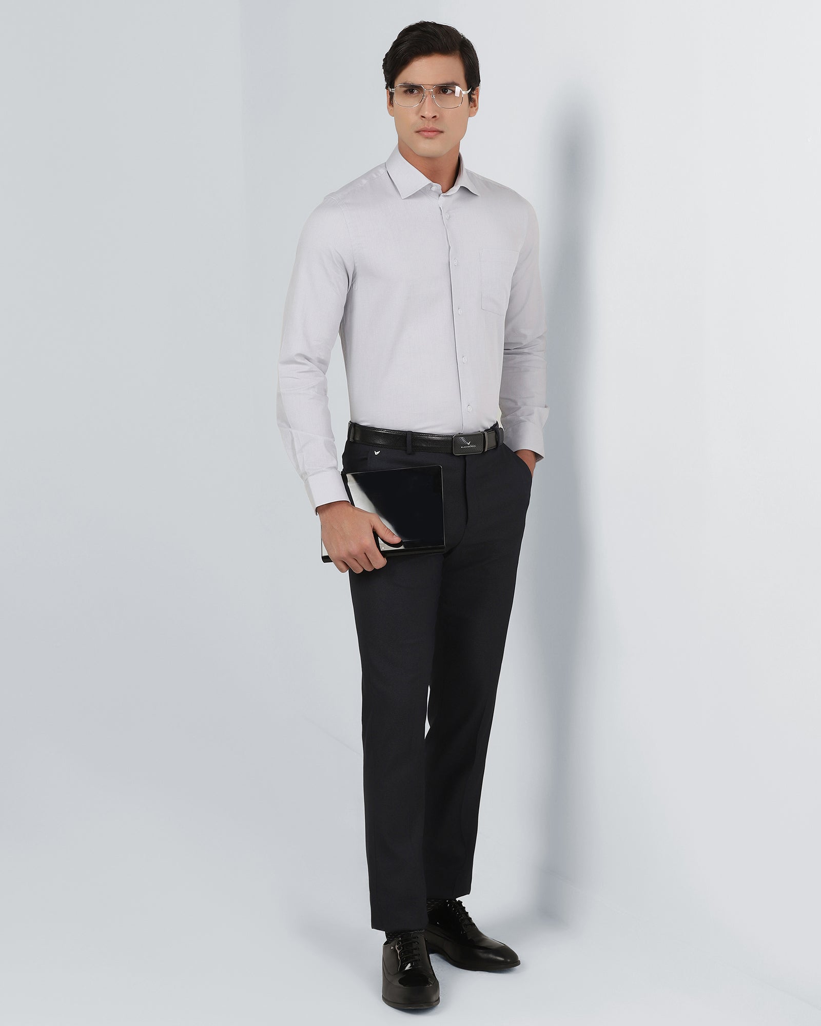 Black Textured Trouser - Alan