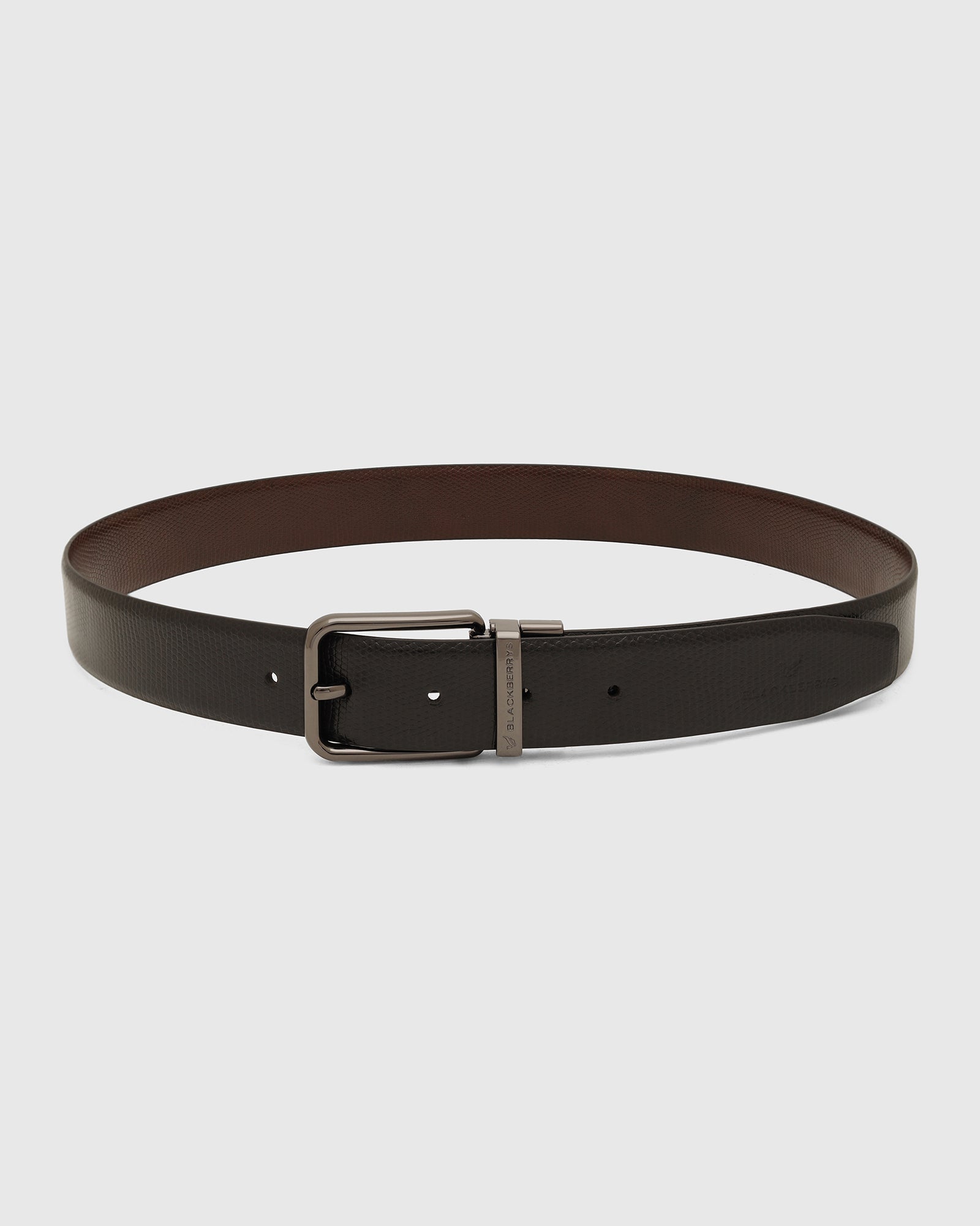 Leather Revesible Black & Brown Solid Belt - Wendelina